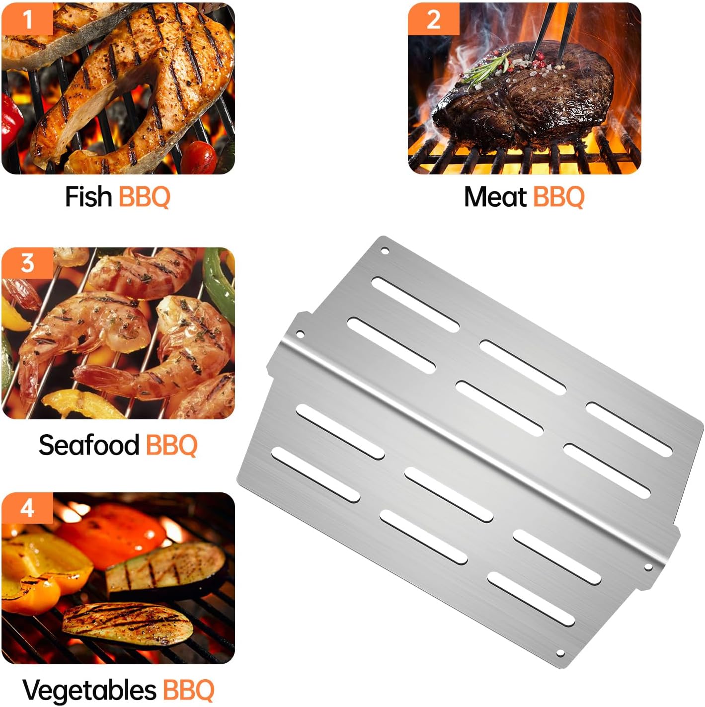 Grill Replacement Parts for Weber Genesis 300 Series Flavorizer Bars Heat Deflector Burner Tube Set Kit for Weber Genesis Grill Parts E310 E320 E330 EP310 EP320 EP330