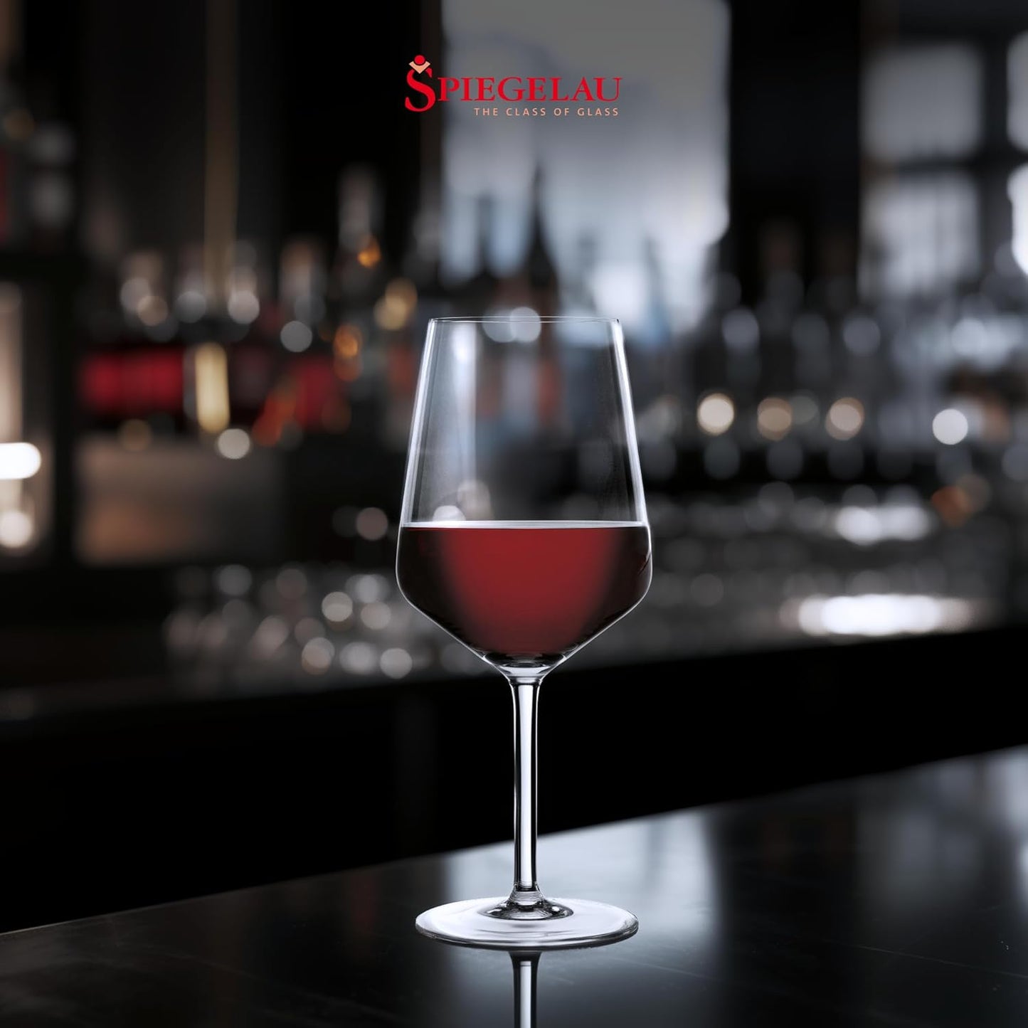 Spiegelau Style Red Wine Glasses, Set of 4, European-Made Lead-Free Crystal, Classic Stemmed, Dishwasher Safe, Professional Quality Red Wine Glass Gift Set, 22.2 oz