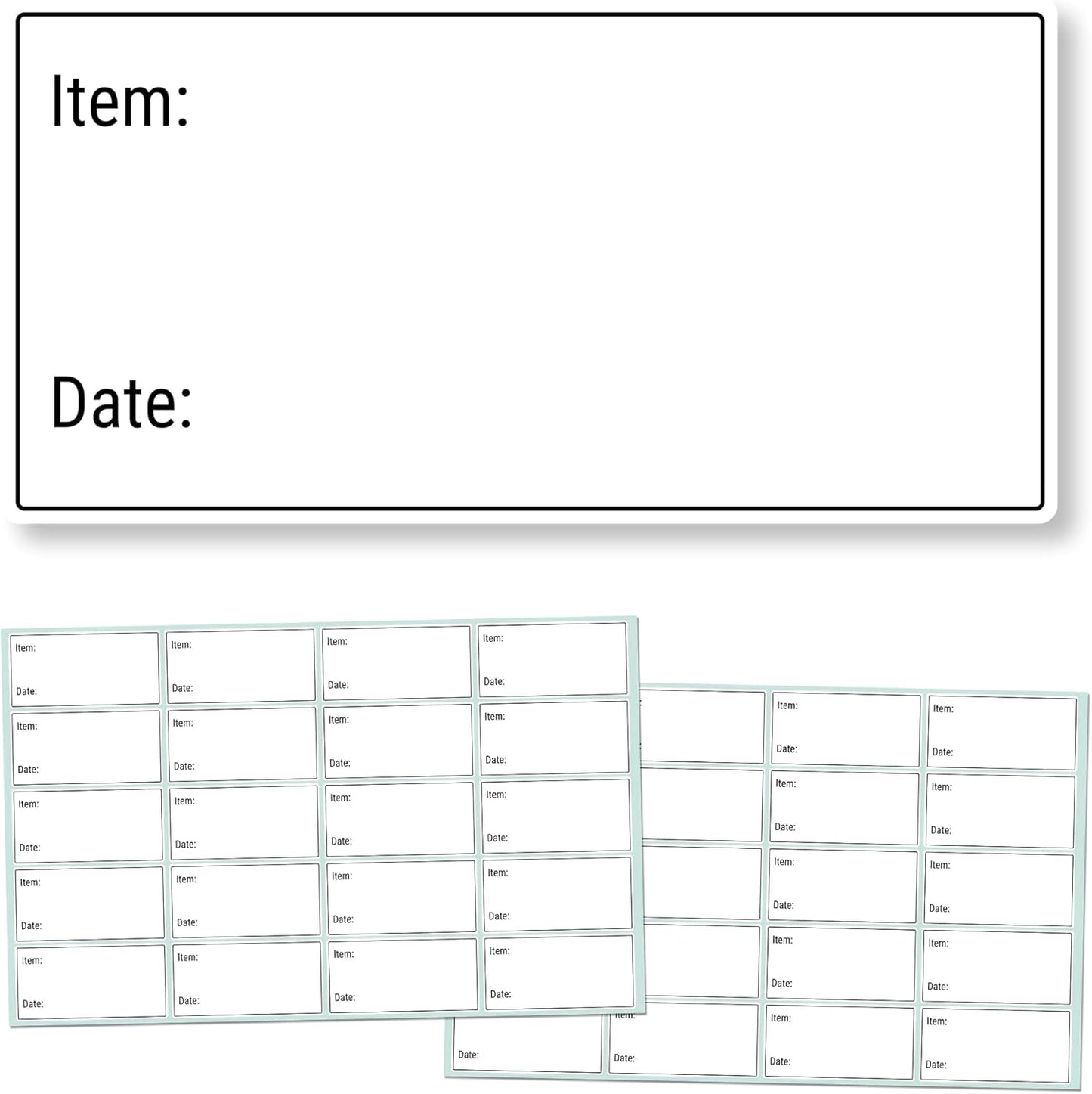 1500 Pack, 2" x 1", Removable Food Storage Freezer Date Labels Stickers