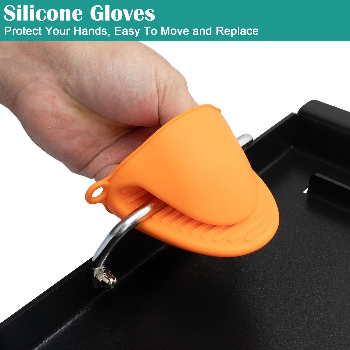 Full Size Griddle Inserts for Char-Broil Performance 4 Burner Series, Flat Top Griddle for Charbroil 463347017 463377017 463376018P2 463376117 463377117 Grill, Replace for G470-0002-W1 G470-0003-W1