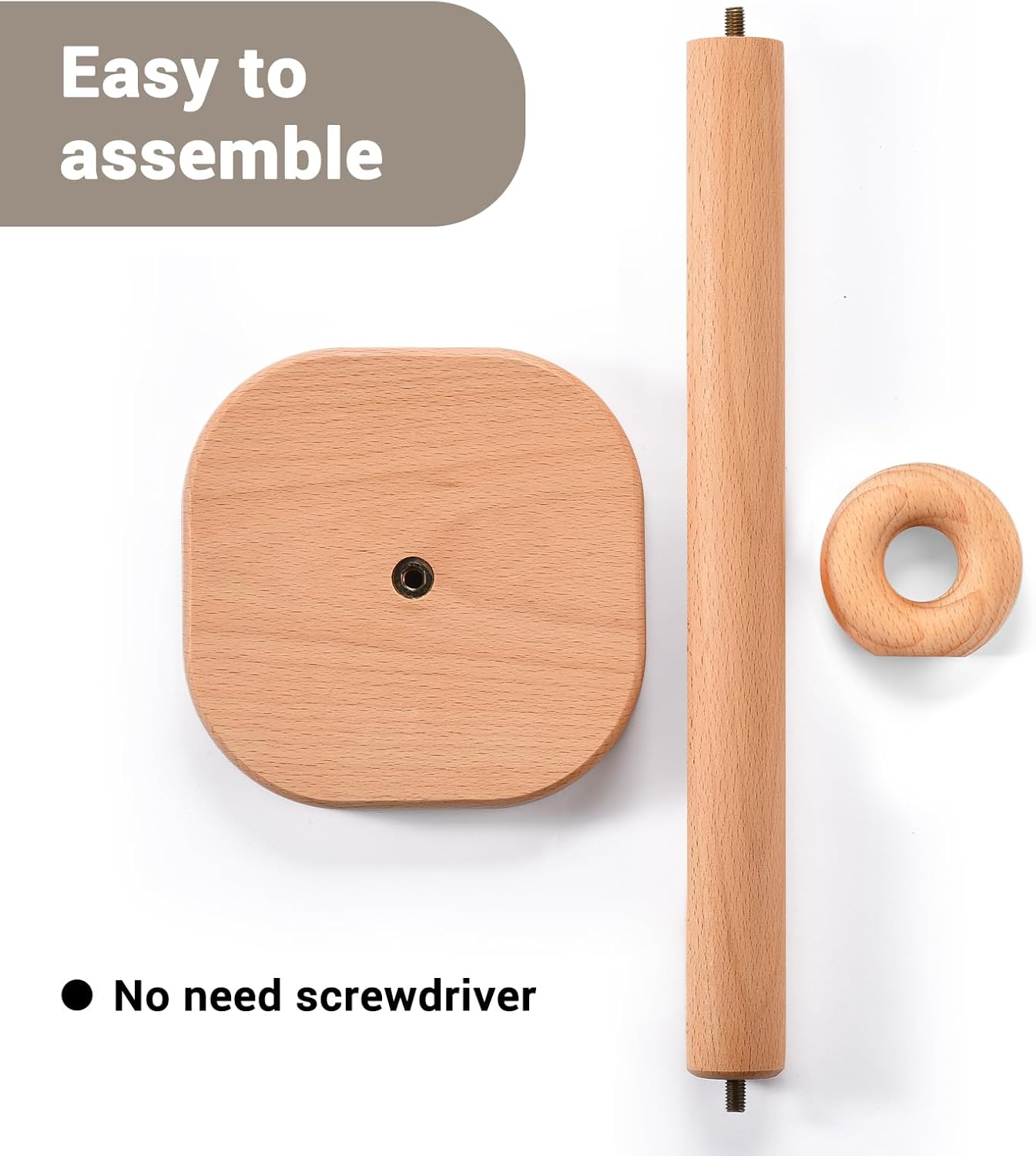 Paper Towel Holder, Cute Donut Wood Kitchen Roll Stand Organizer Countertop Free Standing, Scrunchie Holder, Housewarming Gift New Home