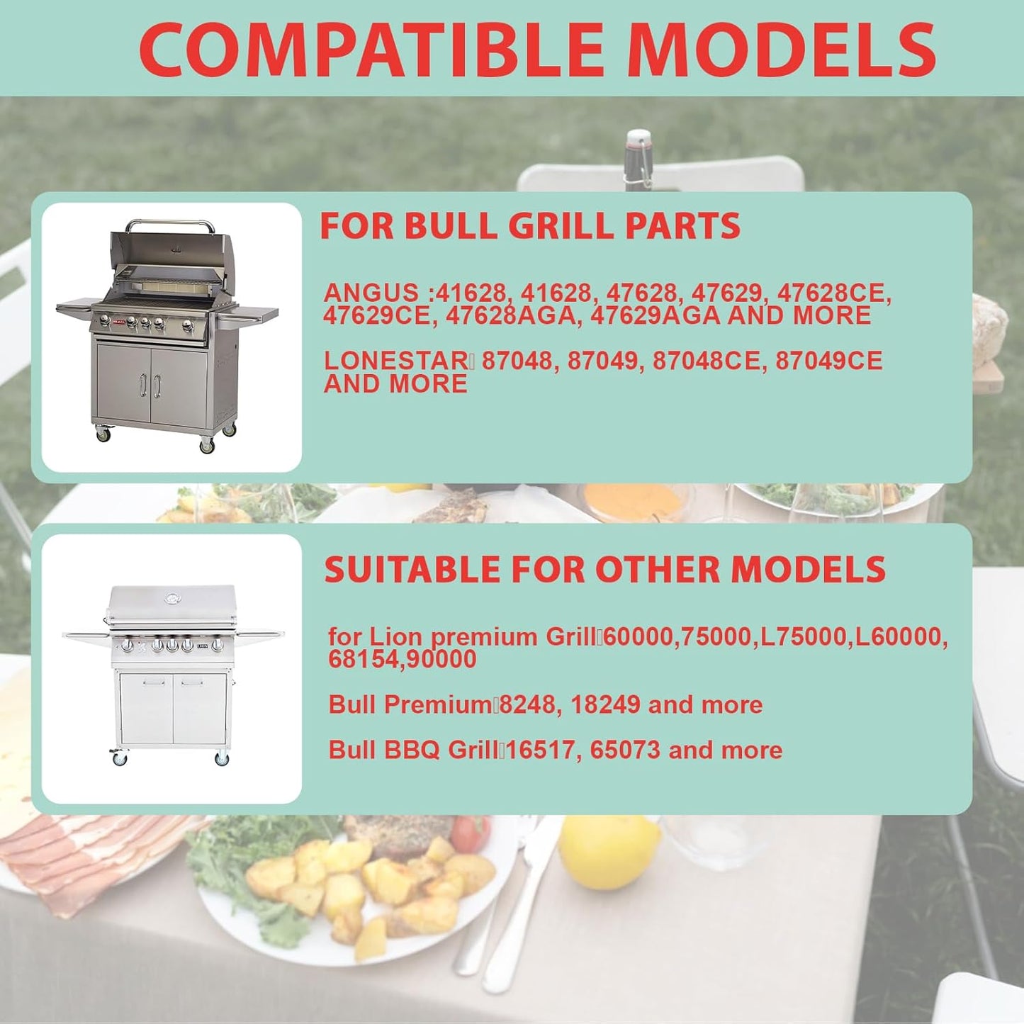 16517 Flat Top Griddle Insert for Bull Grill 4 Burner Angus 41628 47628 41629, Griddle Plate for Outlaw 30" 26039 26038, for Bull Premium 18248 18249, Lion L75000 Grill Parts, Non-stick Carbon Steel