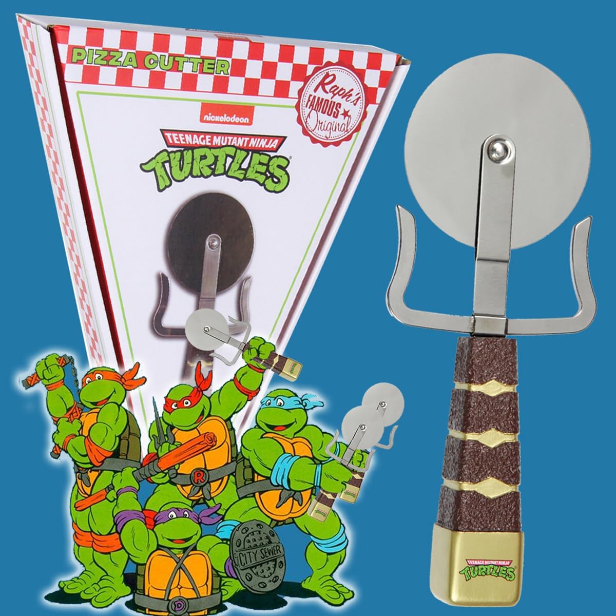 Teenage Mutant Ninja Turtles TMNT Raph's Famous Original Sai Pizza Cutter Wheel Tool