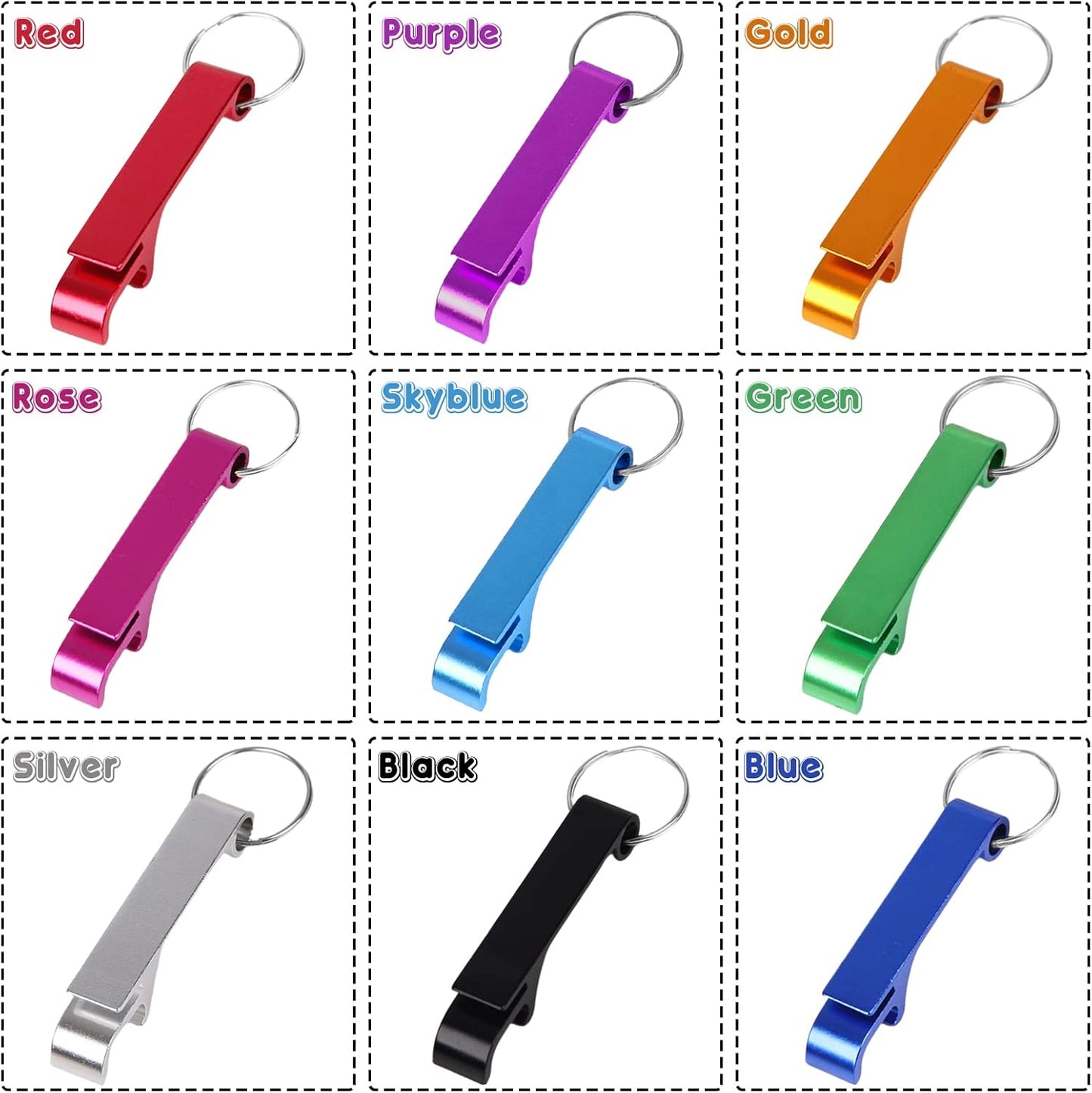 30PCS Personalized Bottle Opener Keychain Bulk Custom Beer Bottle Opener with Logo Text Engraved Wedding Bottle Opener Favors Customized Gifts for Guests Baby Shower Birthday Party-Assorted