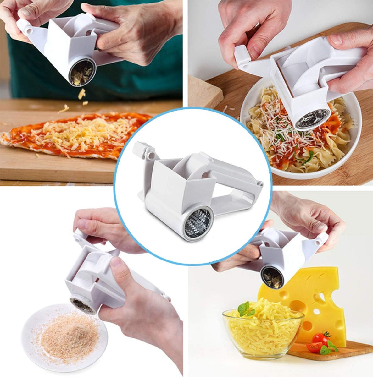 Hand-operated rotary cheese grater Rotary cheese grater, rotary cheese grater with stainless steel bucket, used to grind hard cheese, chocolate, nuts, etc.