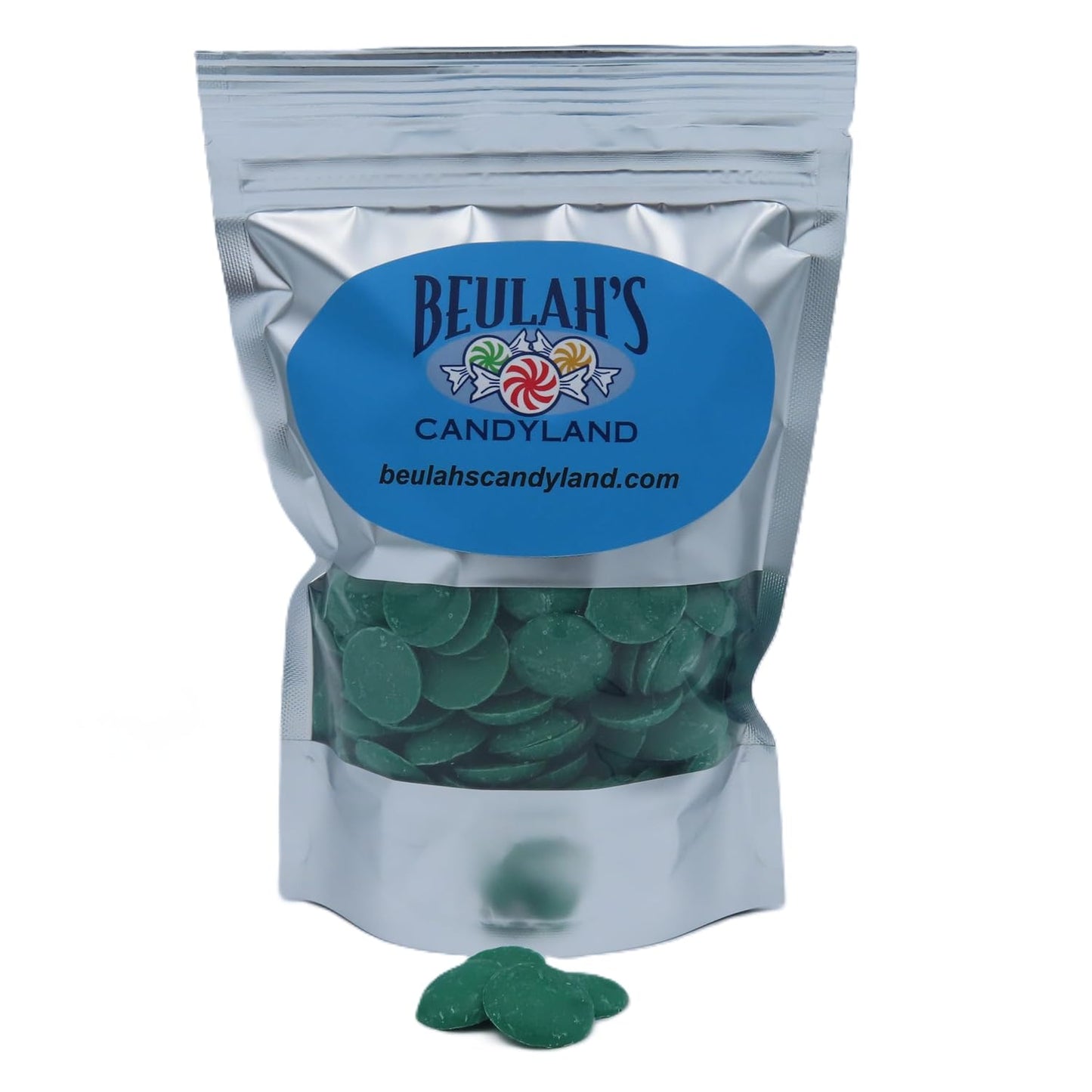 MERCKENS Coating Wafers, Dark Green Melting Chocolate, 1 Pound Package