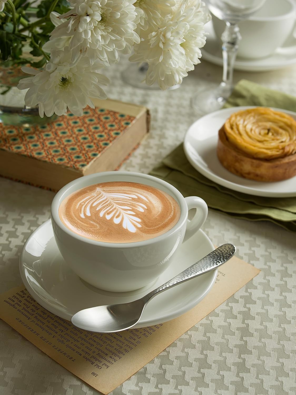 Matte Silverware Set, 18/10 Stainless Steel Satin Flatware, Modern Brushed Finish Cutlery, Dishwasher Safe & Durable, Built to Last (40-Piece, Fidenza Hammered)