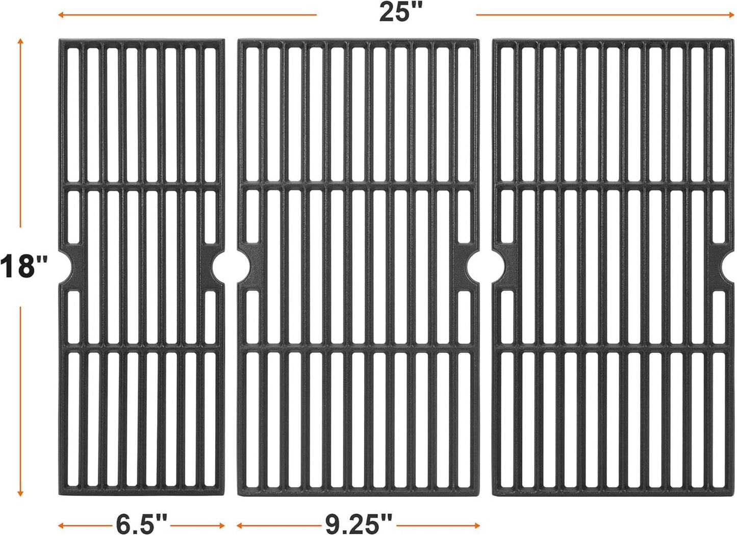 Cast Iron Grill Grates for Charbroil Performance 4/5 Burner Grill 463347017 463349917 463347418 463377017 463342119 463376217 463335517 463347519 463347518, Cooking Grids for G470-0002-W2 G470-0003-W1