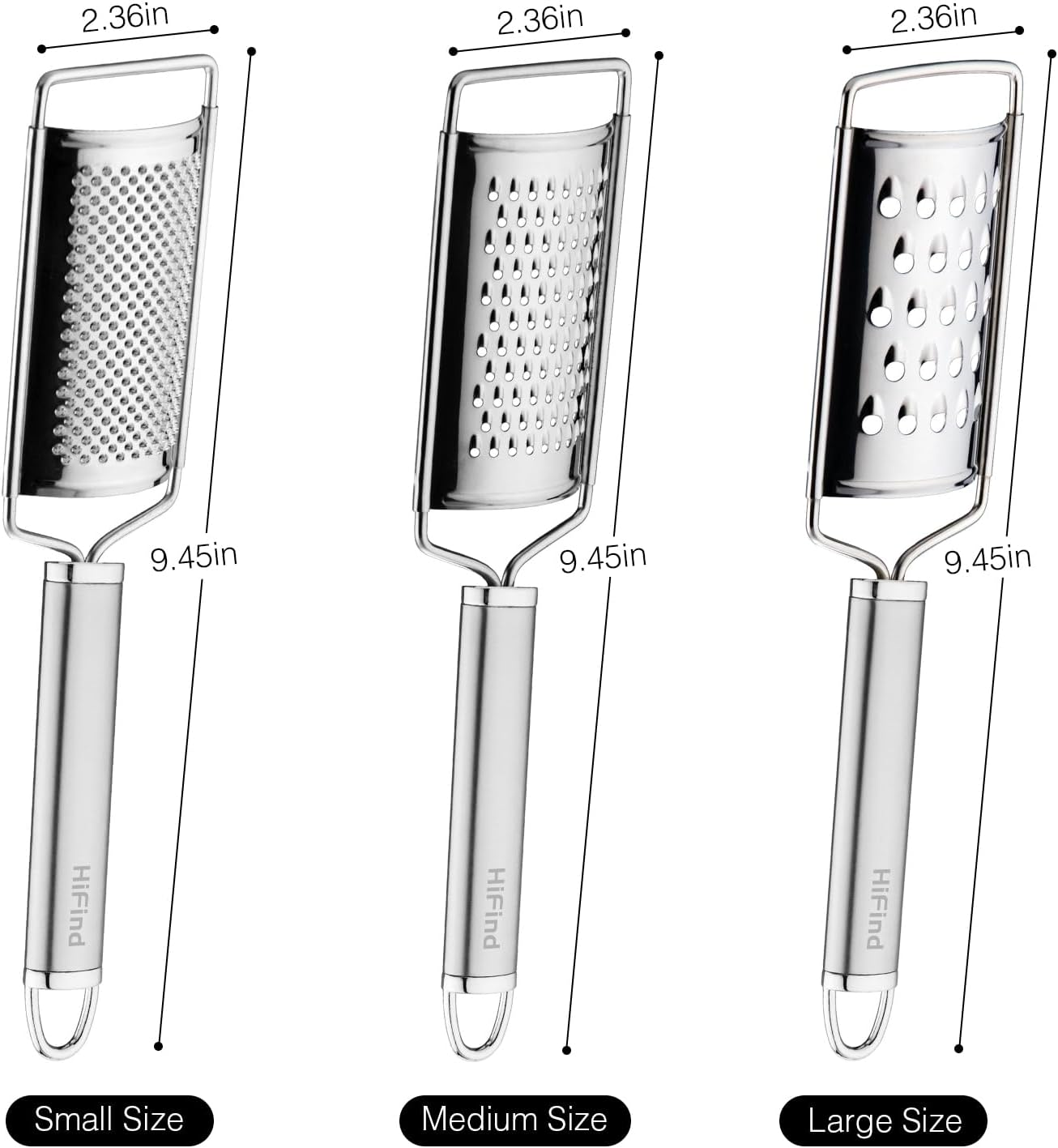 Stainless Steel Cheese Grater Set, Zester Set of 3 Kitchen Grater Lemon Zester for Kitchen, Suitable for Vegetable, Fruit, Chocolate