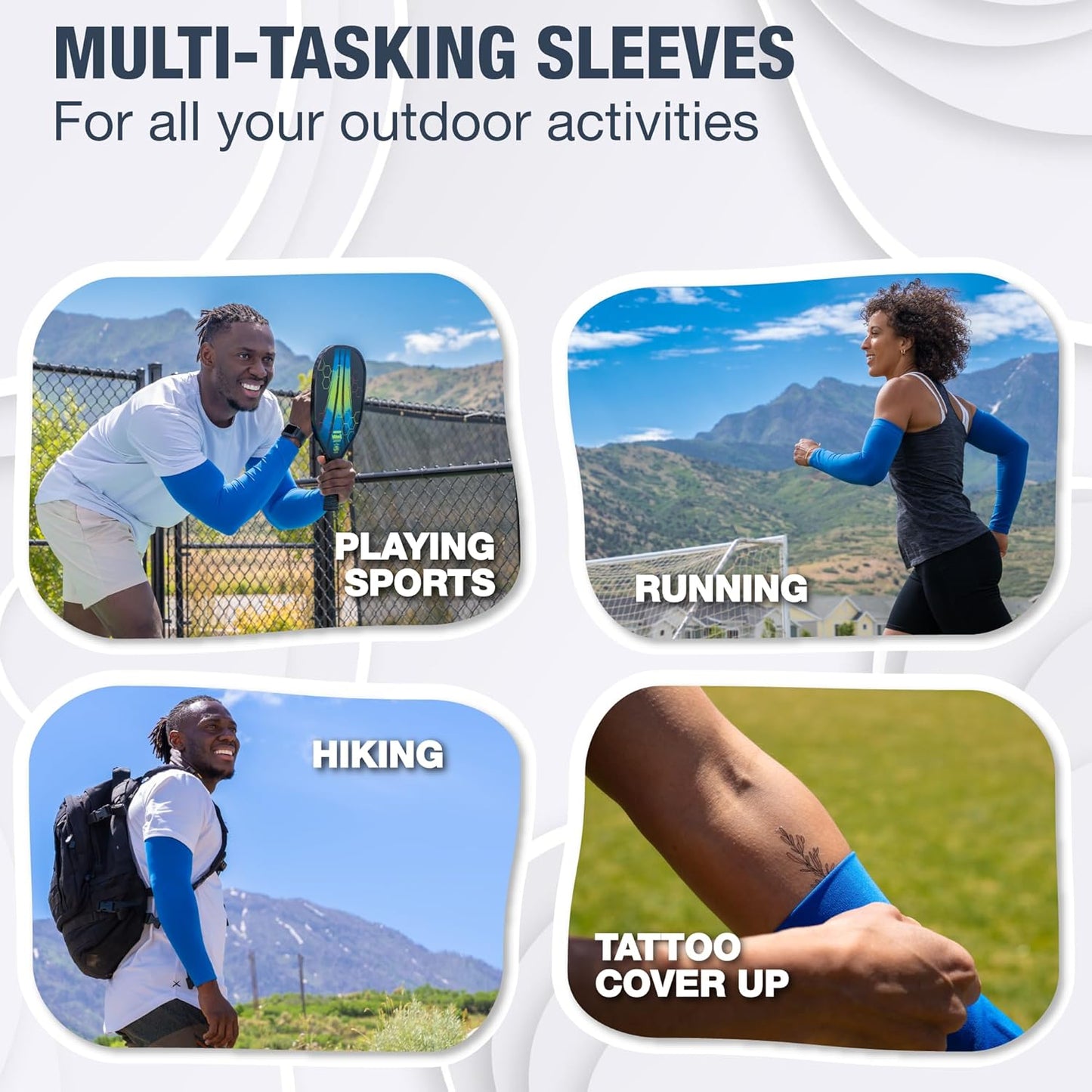 SportsTrail Cooling Arm Sleeves for Men & Women – Breathable, UV Sun Protection, Sports Arm Sleeves for Women, Men & Youth