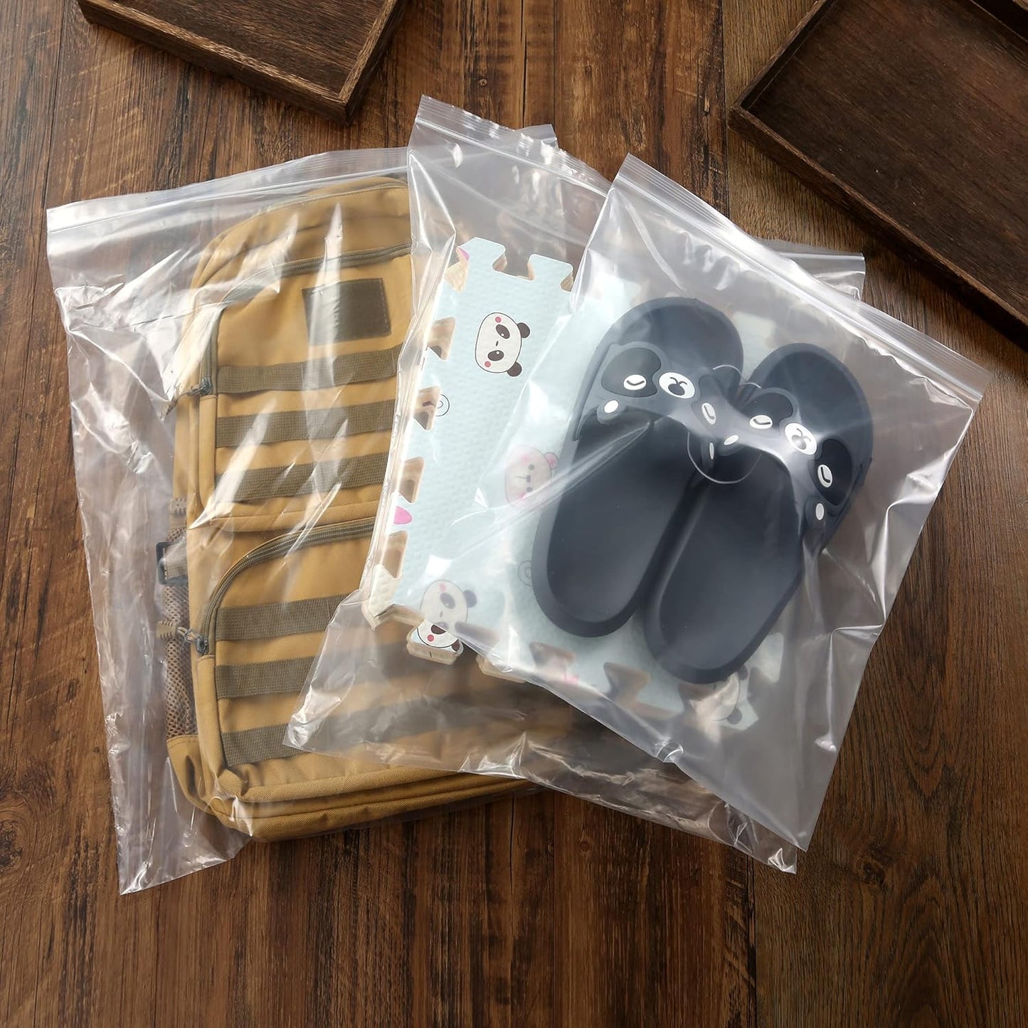 100PCS 9" x 12" 3Mil Clear Reclosable Plastic Bags Zip Seal Lock Poly Bags With Zipper for Shipping Packaging Product Clothing Storage, Thick