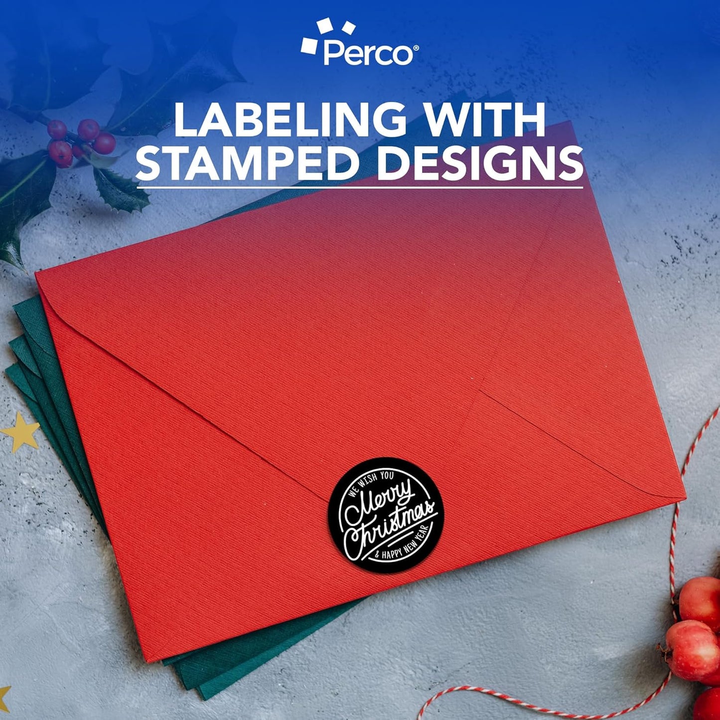 Perco Black 3-Inch Round Circle Dot Sticker Labels - Multi-Roll Pack (3 Rolls, 500 Labels Each) - Permanent Adhesive, Vibrant Colors, Strong Hold - Perforated for Easy Use - Made in USA