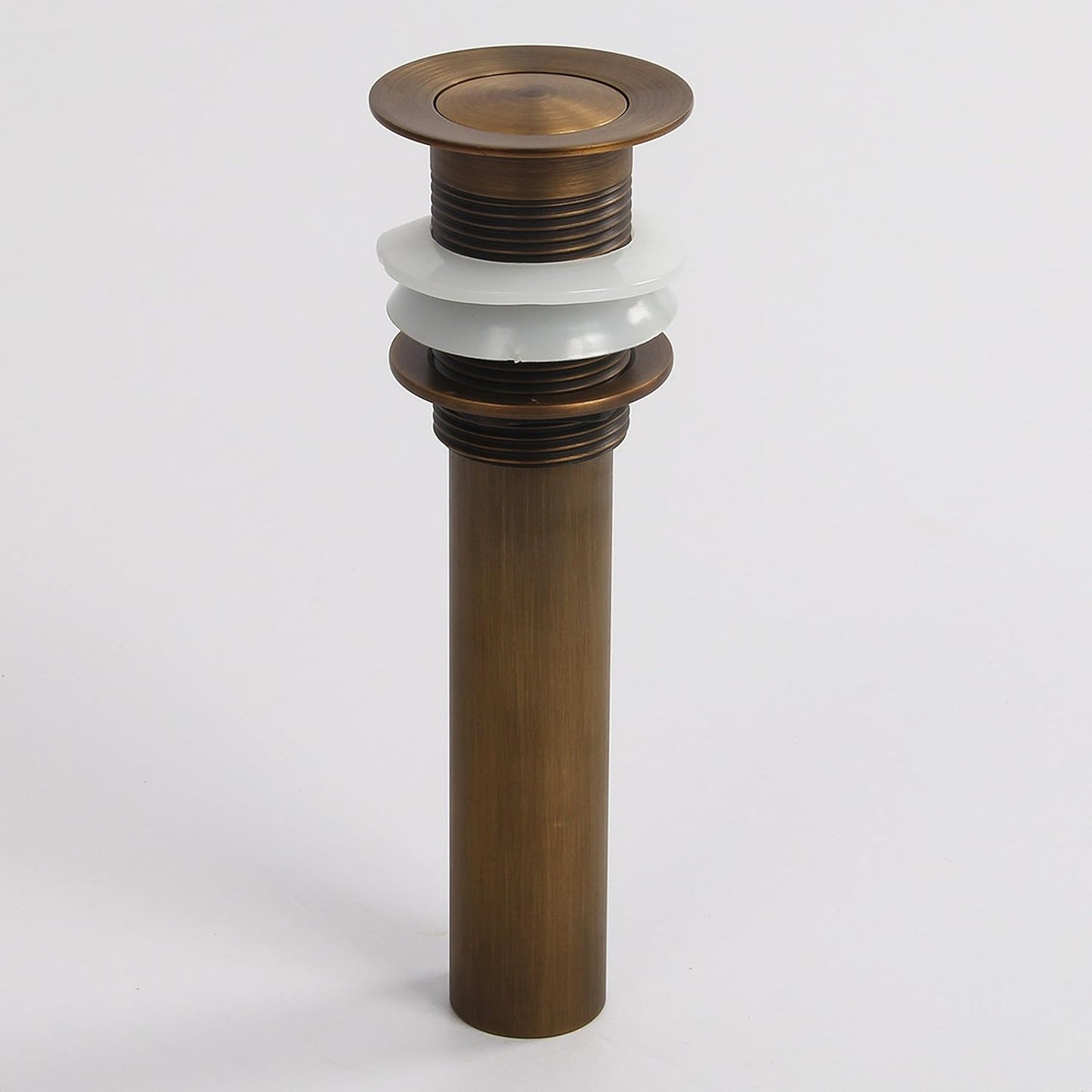 Bathroom Faucet Vessel Vanity Sink Small Pop Up Drain Stopper Without Overflow, Antique Brass Sink Drainer