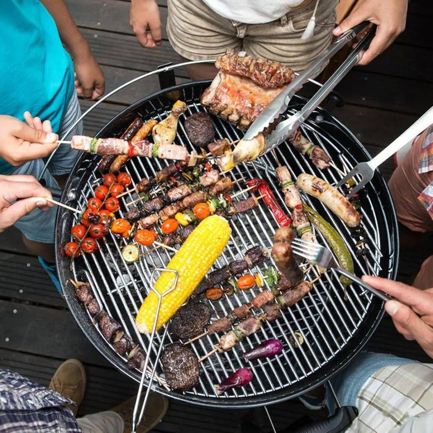 7441 Round 17" Cast Iron Fire Grate, Charcoal Grates Bottom Plate Replacement Parts for Weber 22" Kettle, One-Touch, Master Touch, Bar-B-Kettle, Performer，Big Green Egg XL Charcoal Grill