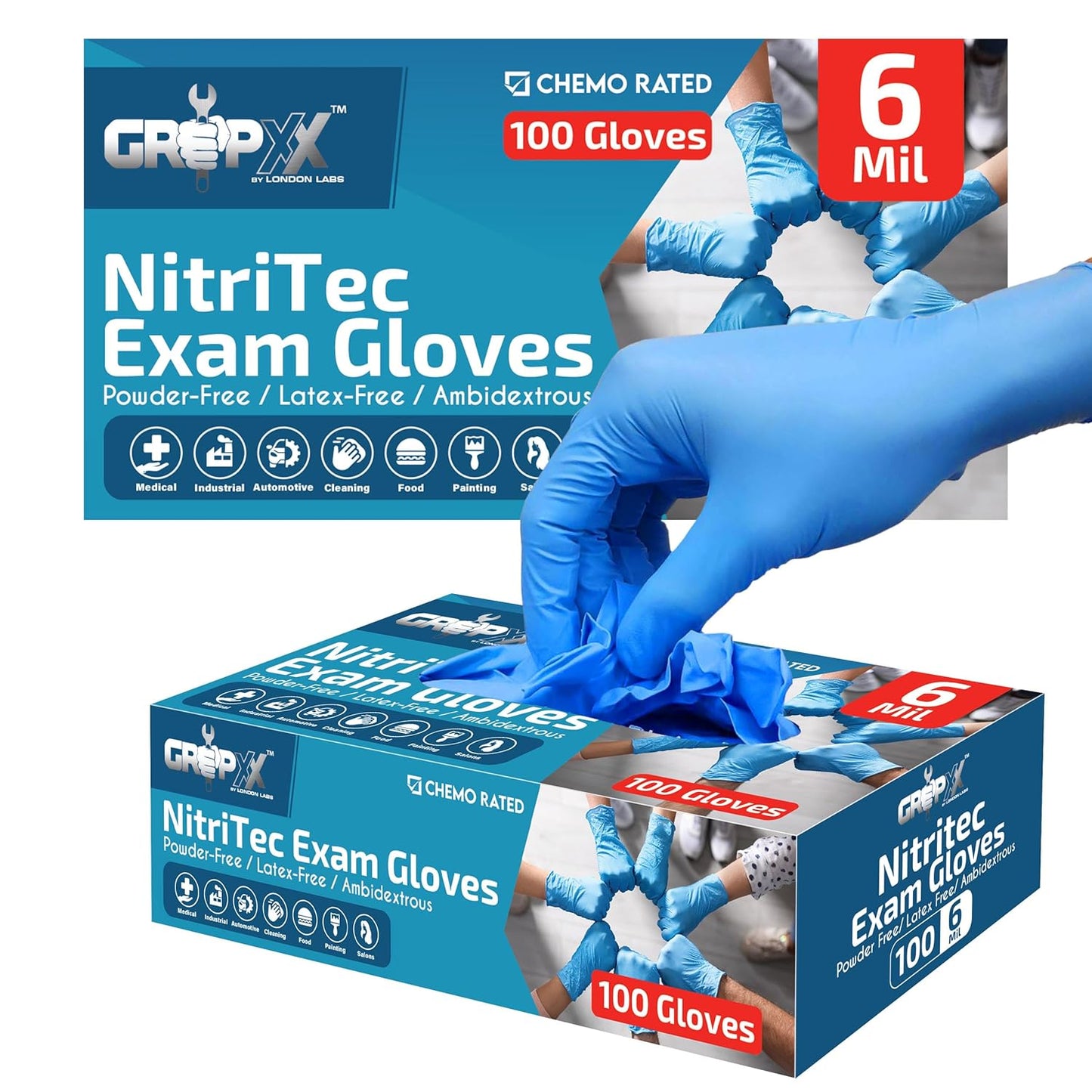 6 Mil Nitrile Gloves X-Small (Pack of 200)