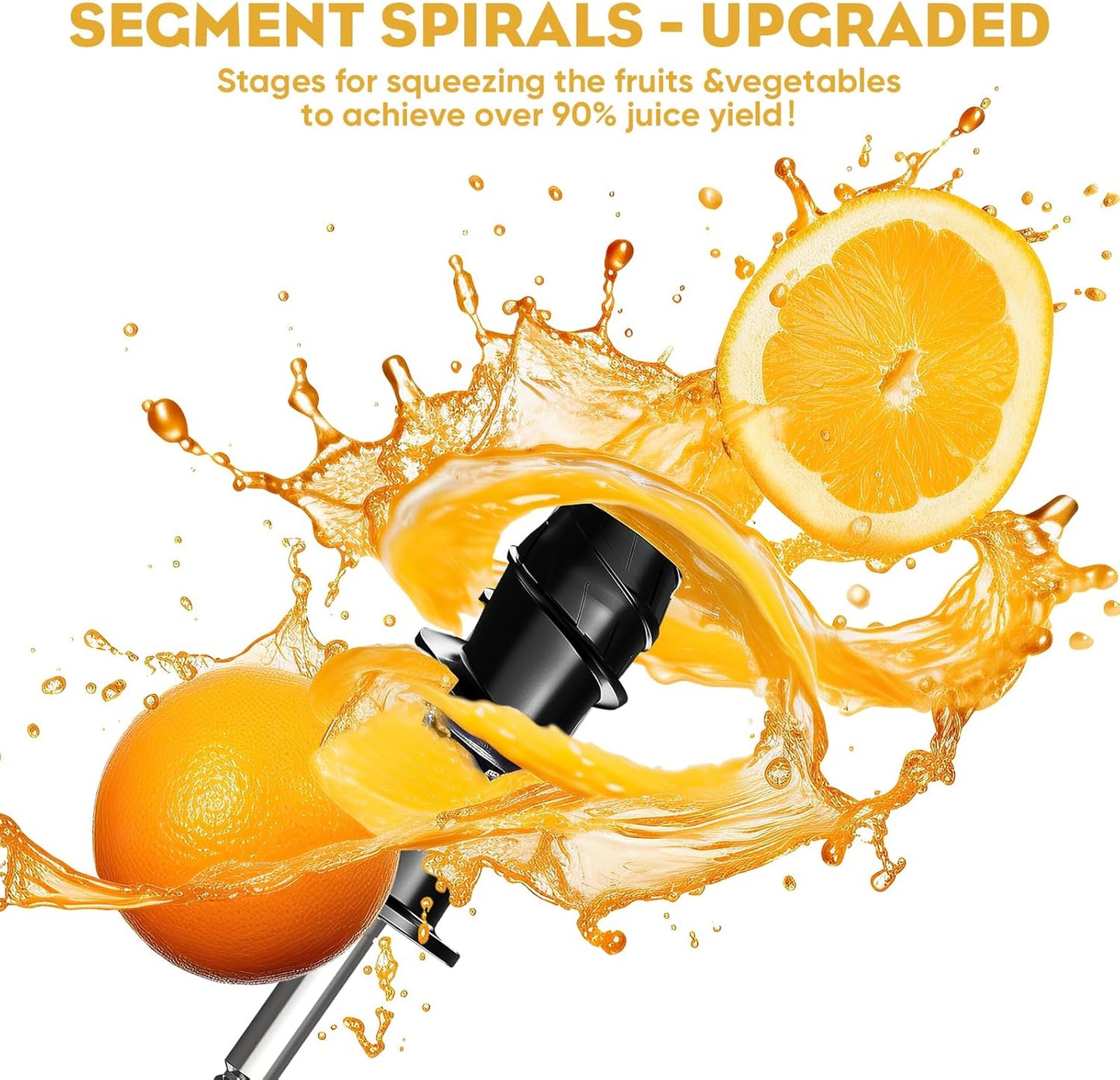 Masticating Juicer Attachment for KitchenAid Stand Mixer, Masticating Juicer, Slow Juicer Attachment for Kitchen Aid with Dual Feed Chute and Push Rod for Vegestables Fruits By Hozodo