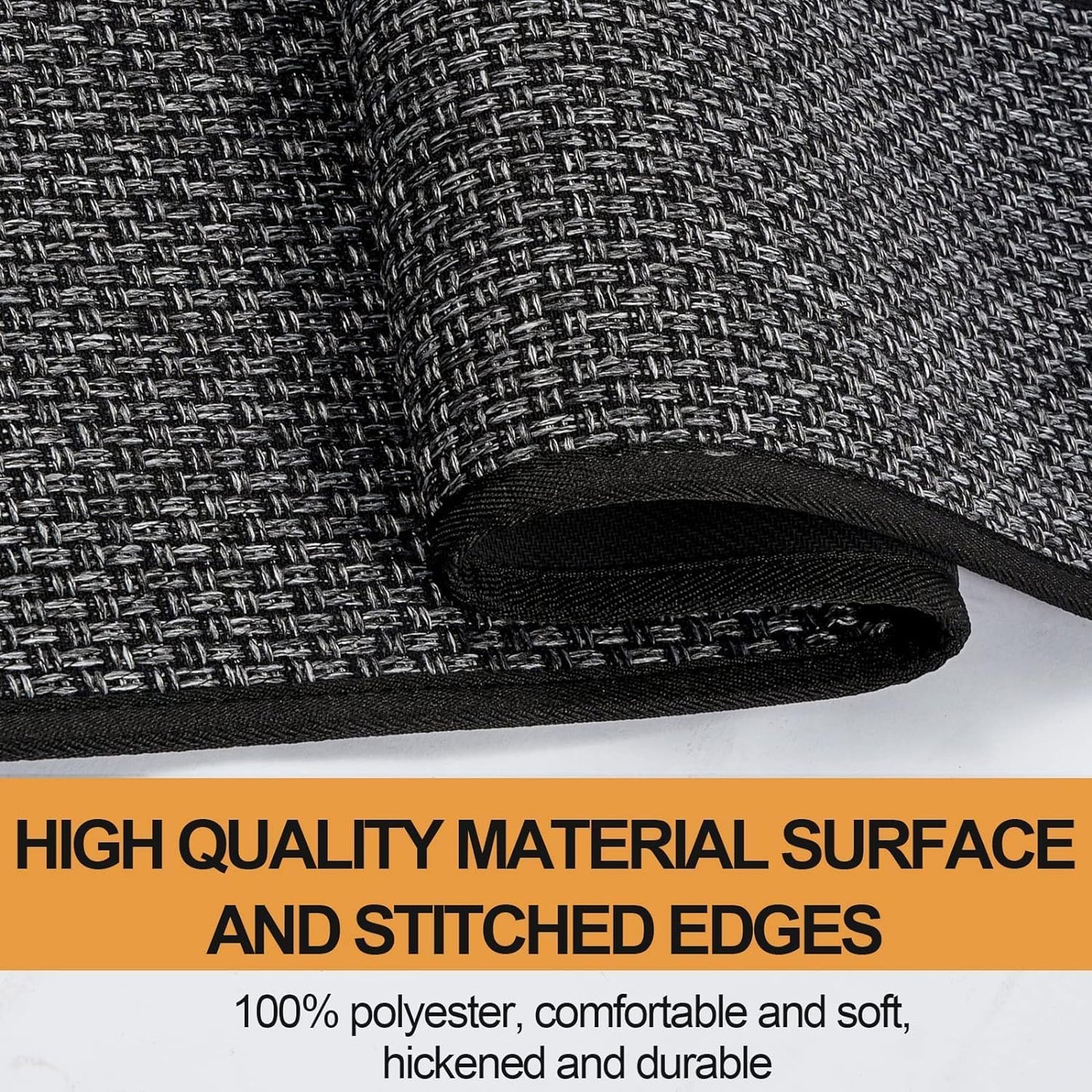 Kitchen Mat 1 PCS, Cushioned Non Slip Rugs for Kitchen Floor, Absorbent Runner Comfort Standing Mats Washable for Kitchen, Office, Home (Black, 24"x36")