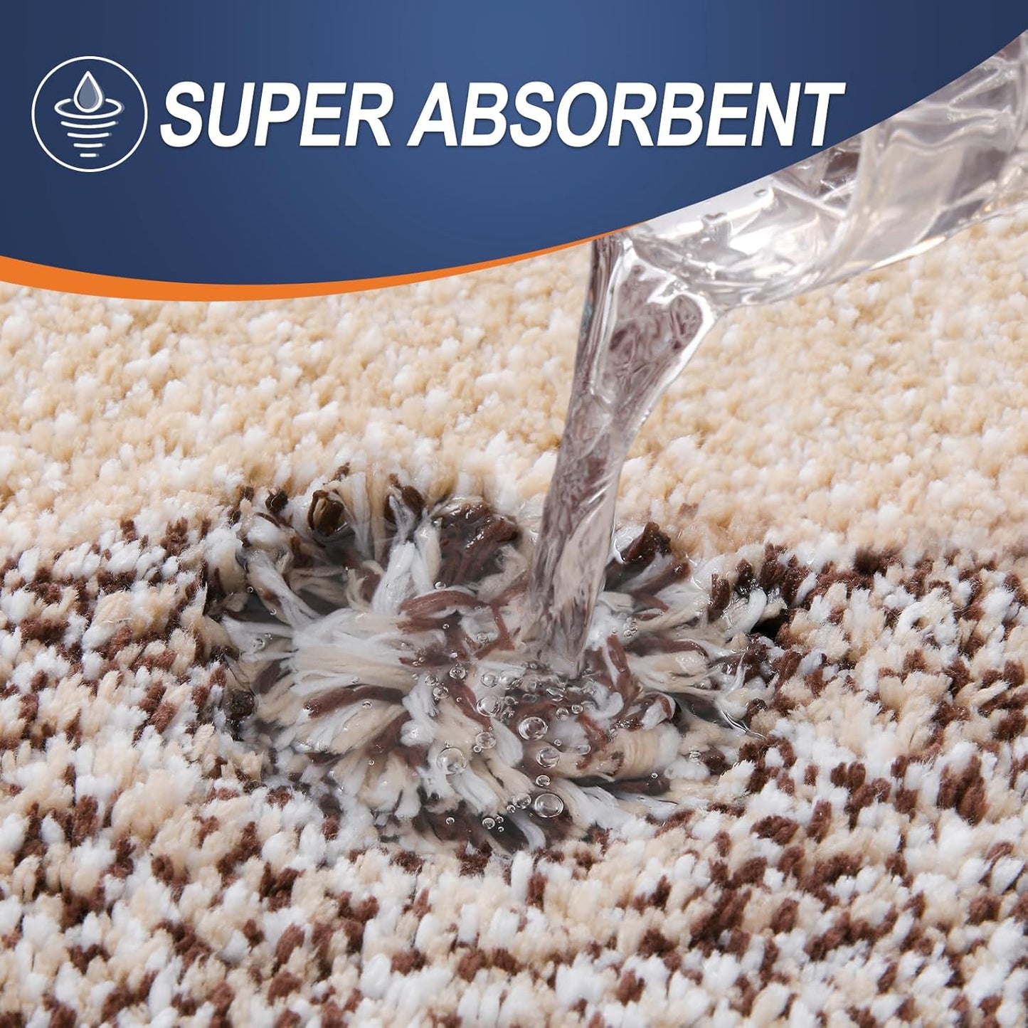 OLANLY Bathroom Runner Rugs 47x17, Extra Soft Absorbent Microfiber Bath Rugs, Rubber Backing, Quick Dry, Machine Washable Bath Mats for Bathroom Floor, Tub and Shower, Home Decor Accessories, Brown