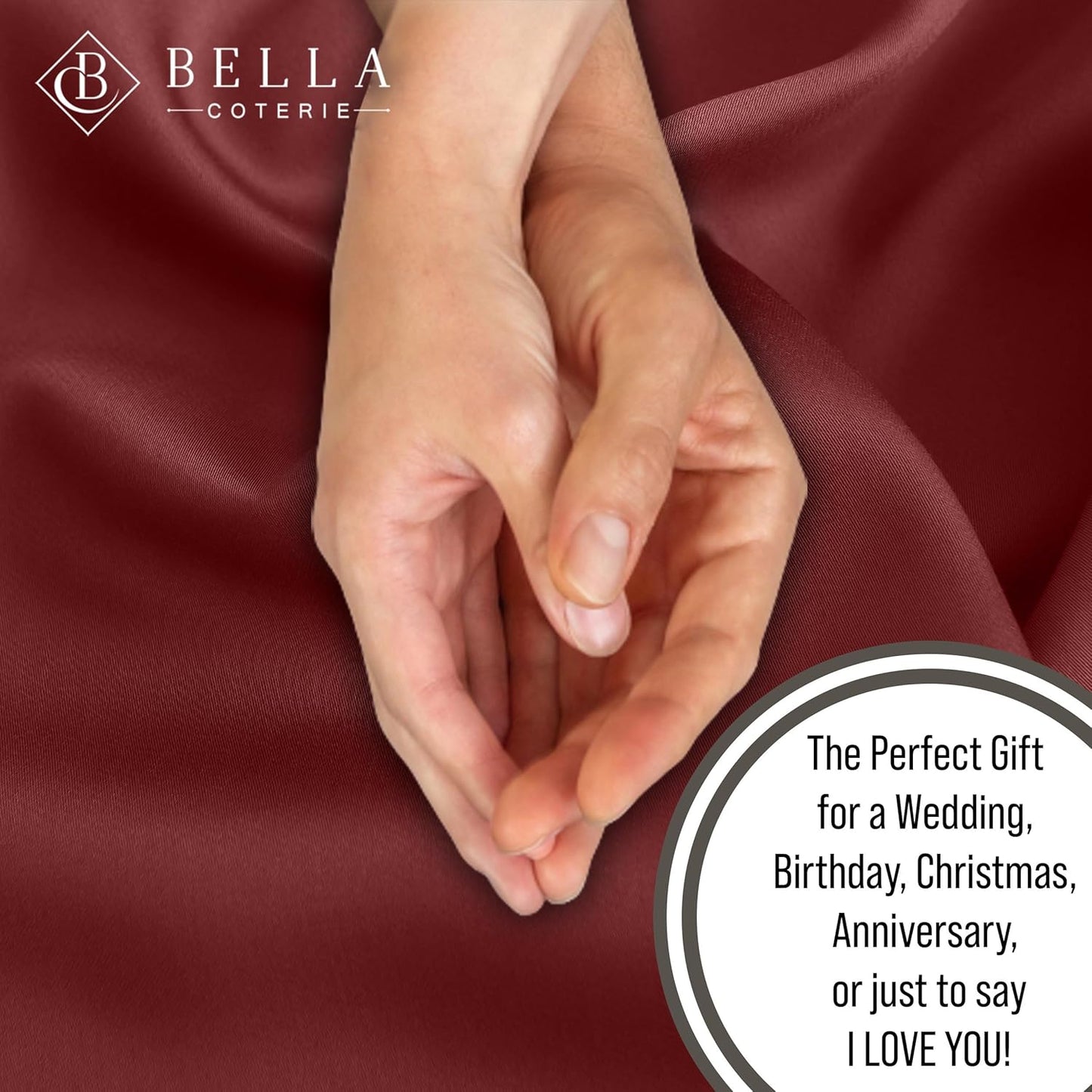 Bella Coterie Luxury Bamboo Viscose Queen Size Sheet Set | 100% Organically Grown | Ultra Soft | Cooling for Hot Sleepers | 18" Deep Pocket [Merlot]