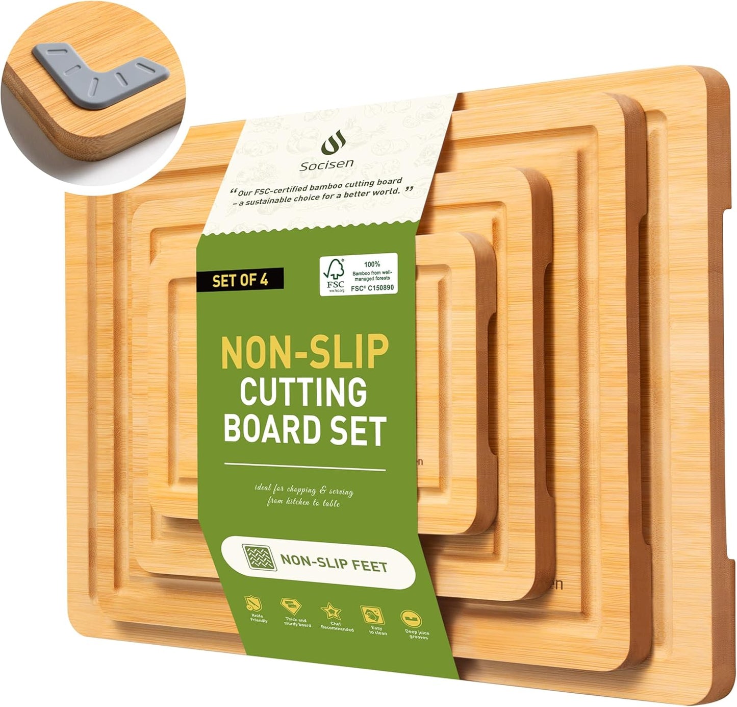 Bamboo Cutting Board Set Non Slip Feet Over Sink Adult Women Her Sister Aunt Wife Hustband Lady Auntie Titi Bestie Soul Happy Christmas Xmas Birthday Gifts Cool Unique Aesthetic 30 40 60 70 Year Old