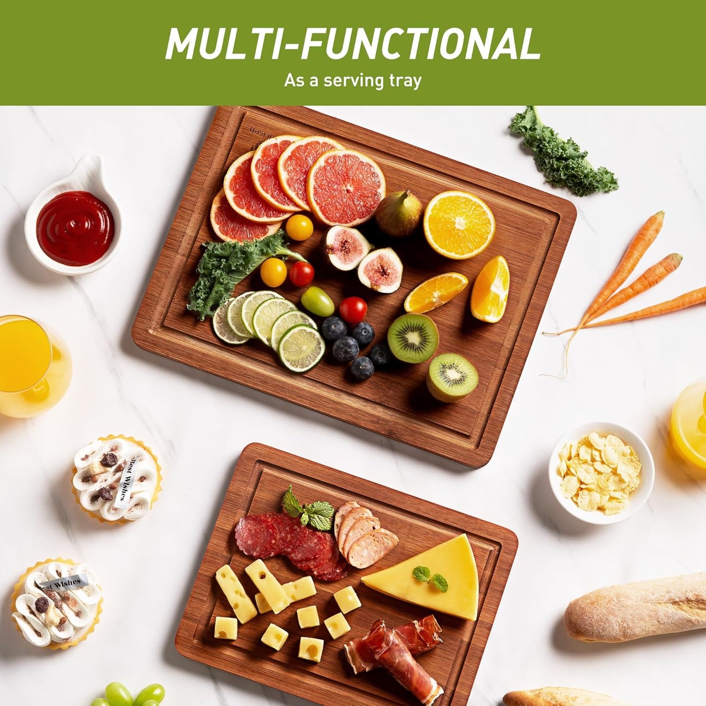 Bamboo Cutting Board Set Non Slip Feet Over Sink Gifts Best Mama Mommy Bonus Busy Mom Ever Christmas Xmas Birthday Law Step Stepmom Stepmother Who Have Everything Good Unique Useful Present