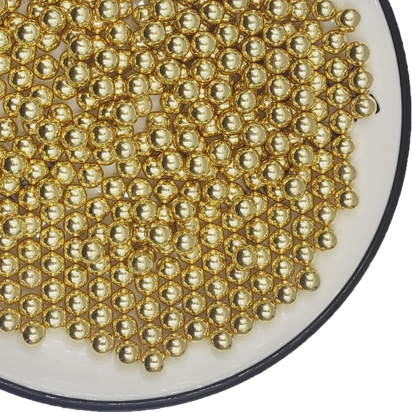 Gold Pearl Sugar Sprinkles 3.53 oz, 7mm Candy Pearls Ideal for Baking, Cake and Cupcake Toppers, Cookie Decoration, Ice Cream Topping, Wedding Shower Valentines Halloween Christmas