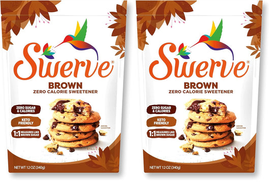 Swerve Ultimate Sugar Replacement Sweetener, Brown Sugar Substitute, Keto Friendly, Zero Calorie, Zero Sugar, Non-Glycemic, Gluten Free, 12 ounces (Pack of 2)