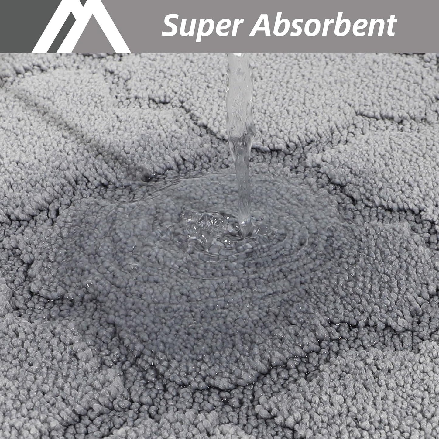 COSY HOMEER Kitchen Rugs Washable Non Slip Kitchen Mats for Floor Absorbent Kitchen Carpet 20" x 32" Soft Rugs for Kitchen,Sink Mat,Entrance,Area Rugs,Grey