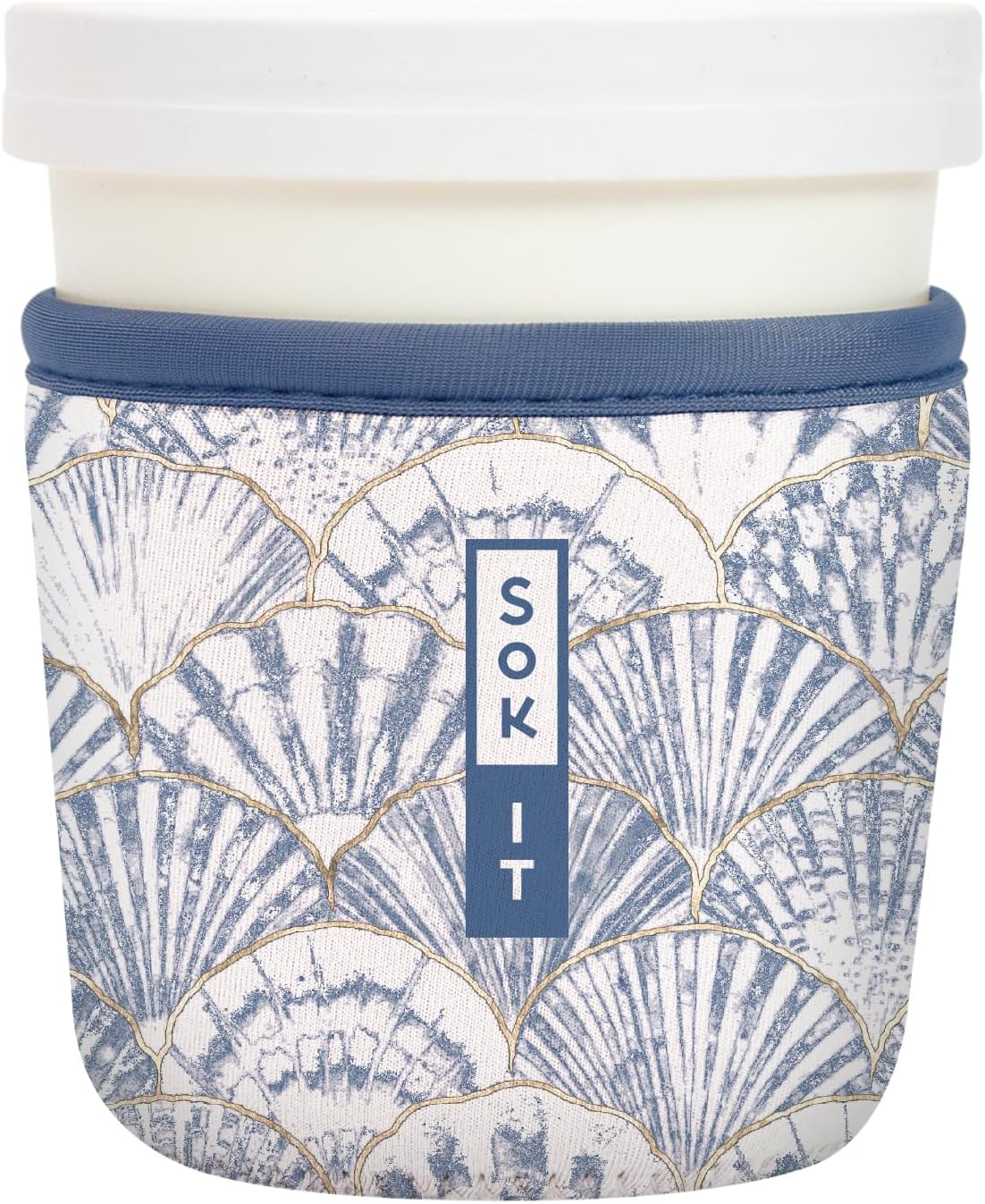 Sok It IceCreamSok Insulated Neoprene Cover (Shore Thing, Tapered Ice Cream Pints)