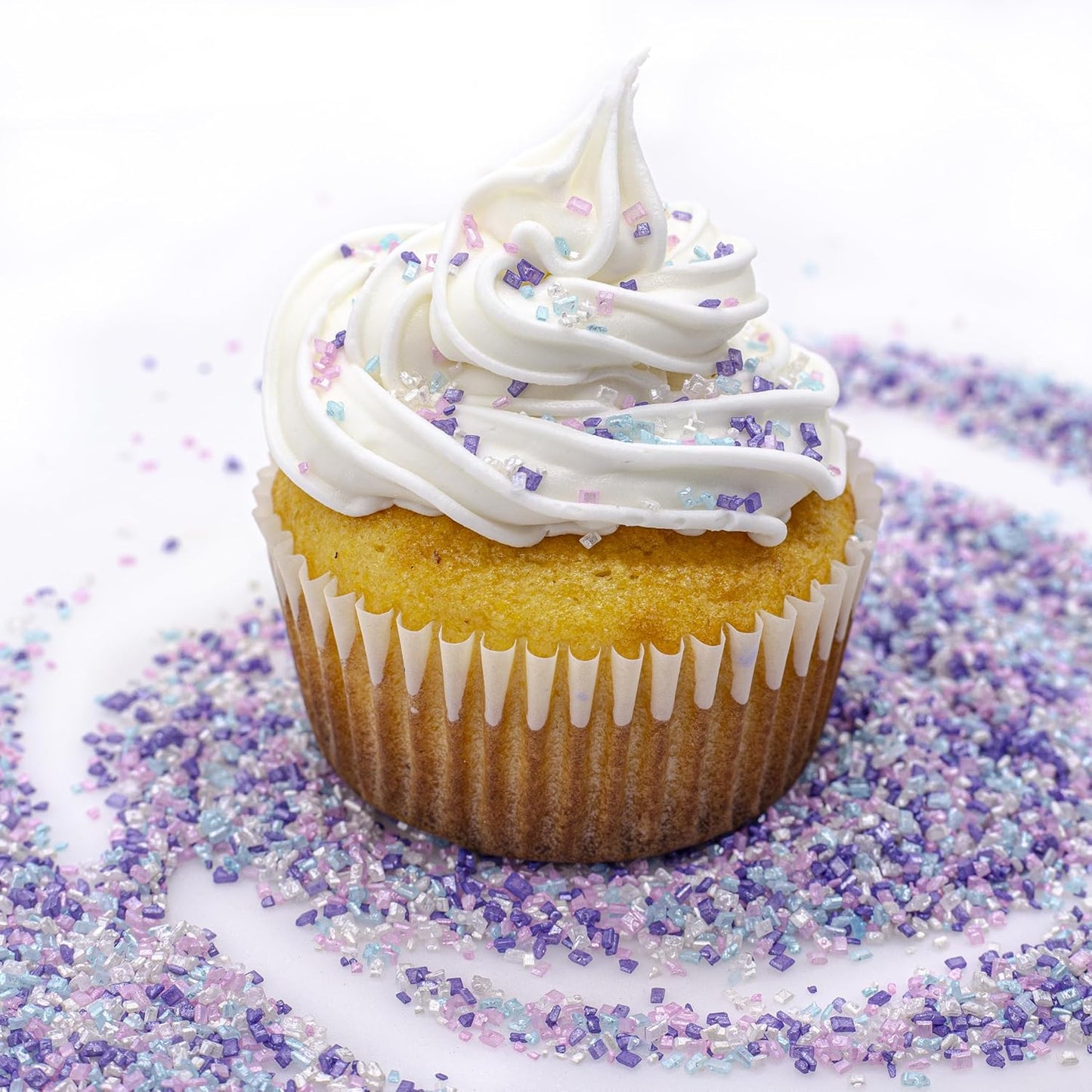 Bakerpan Pearlized Sugar Sprinkles for Baking - 5 Ounce - Sparkling Pastel Decorating Sugar Crystals for Cookies, Cake Pops, Ice Cream (Made in USA)