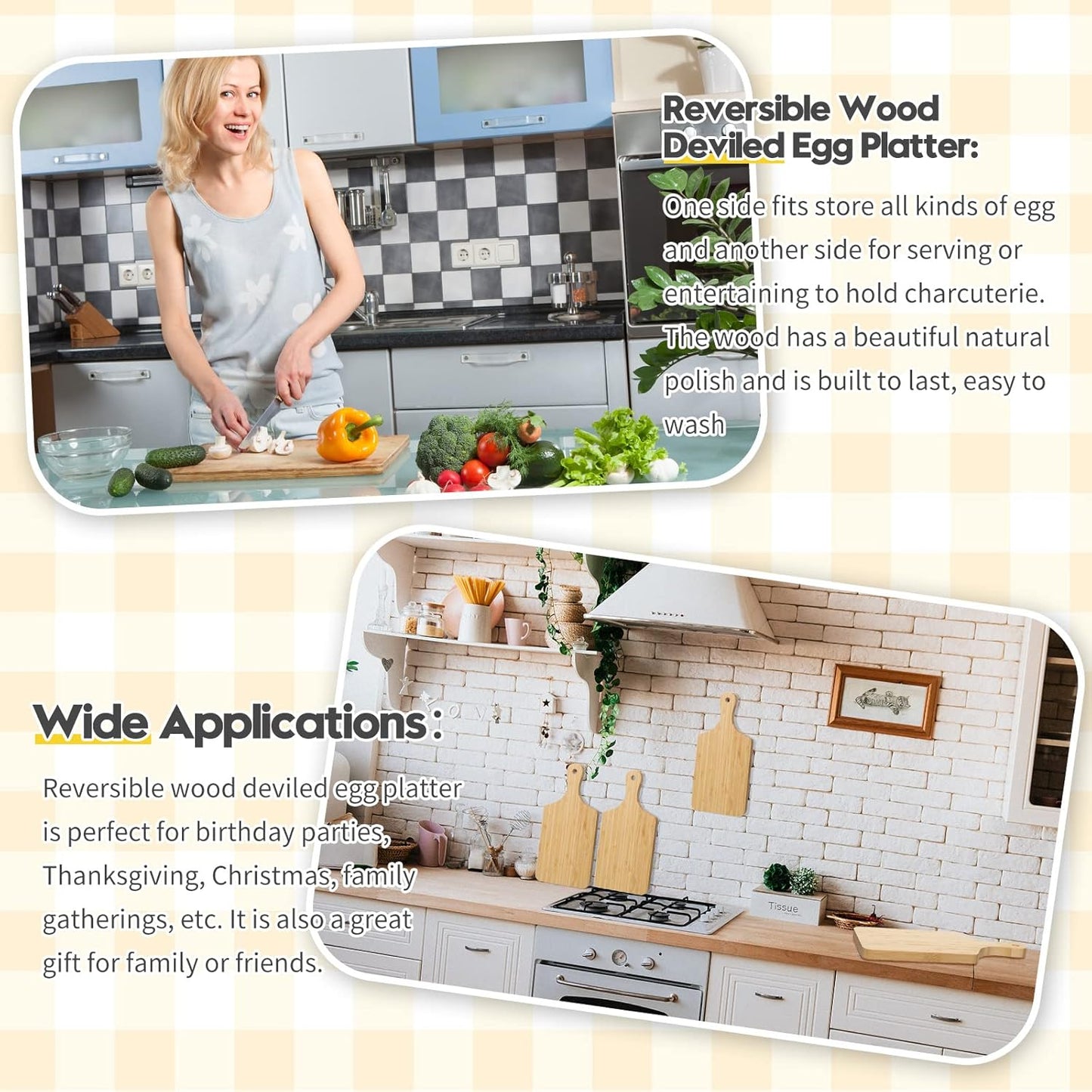 Lounsweer 6 Pcs Thicken Cutting Board Bulk Wood Board for Chopping Serving Charcuterie Material for Laser Engraving Mother' Day Wedding Housewarming Gift(Bamboo,11 x 5 Inches)