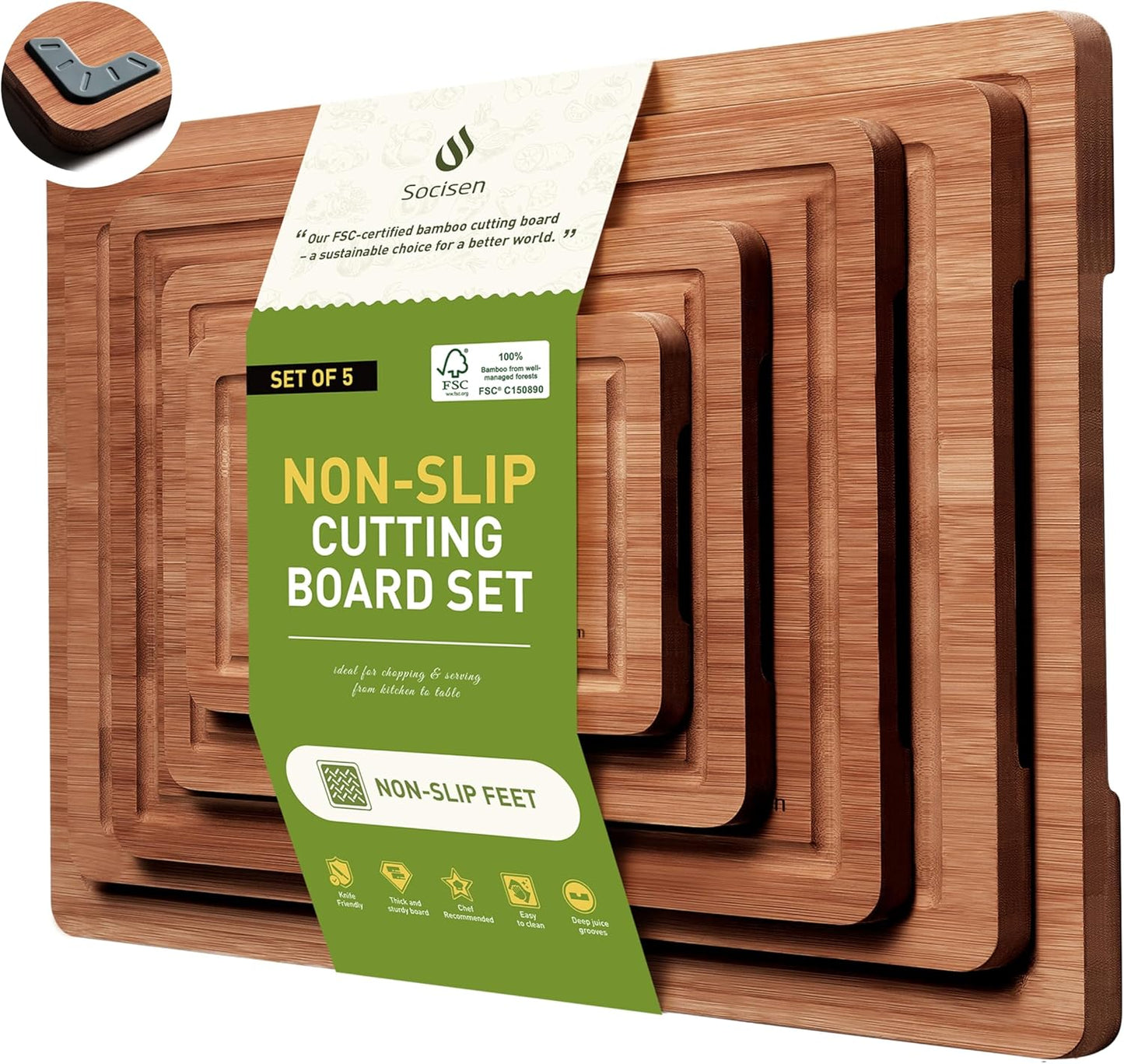 Bamboo Cutting Board Set Non Slip Feet Over Sink Best Grandpa Grandfather Elder Men Father Day Grandparents Great Papaw Peepaw Grampy Pawpaw Granddad Happy Birthday Christmas Xmas