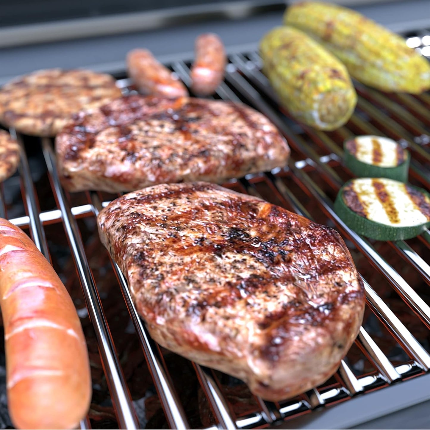 19.5" Stainless Steel Cooking Grates for Weber Genesis 300 Series, 19.5" Grill Grates Replacement Parts for Genesis E310 E320 E330 S310 S320 S330, Weber Genesis Grill Grates 7528/7524