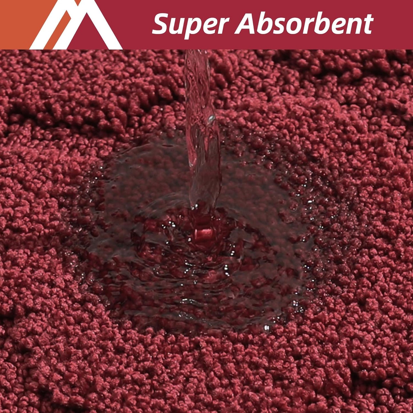 COSY HOMEER-Kitchen-Rugs-Non-Slip-Washable 24"x60" Absorbent Kitchen Runner Rug Polyester Kitchen Mats for Floor Soft Standing Floor Mats for Sink Mat,Hallway,Laundry,Red