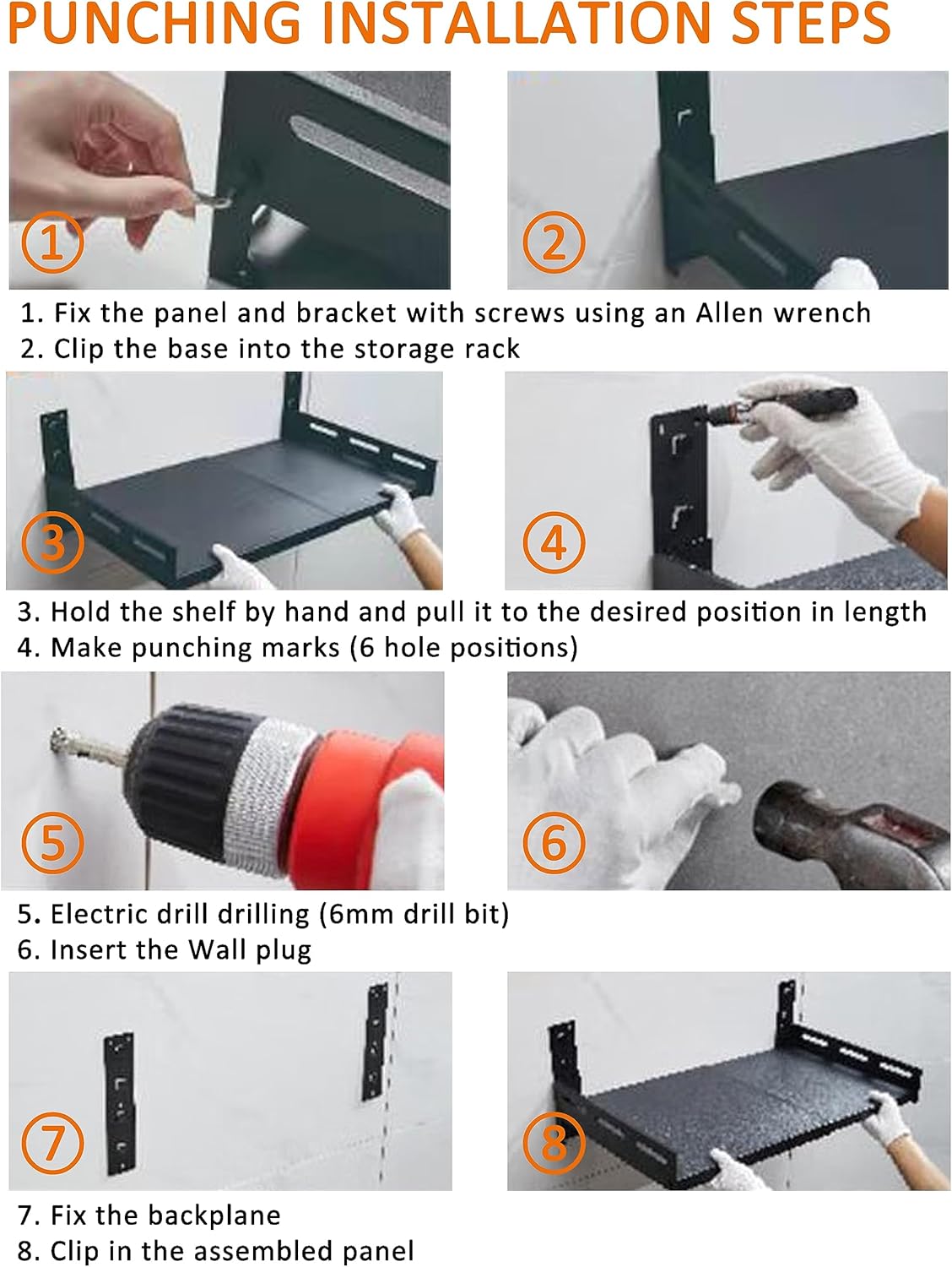 Retractable Stainless Steel Wall Rack, Commercial Storage Rack, countertop Multifunctional Storage Bracket, Kitchen Seasoning Rack for Electric Oven Microwave (16"~25.5" Black)