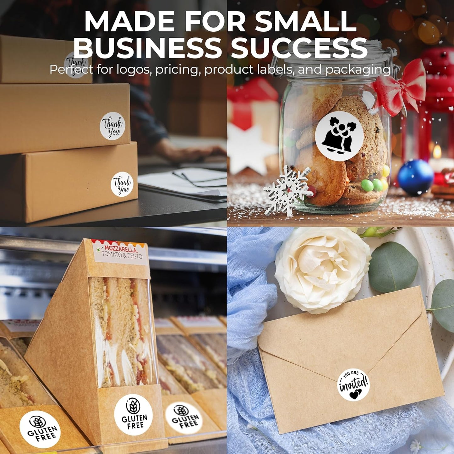 Perco White 2-Inch Perforated Circle Dot Thermal Sticker Labels — 735 Stickers/Roll, Direct Thermal Printer Compatible—with Permanent Adhesive for Organizing, Color Coding, Bin Labeling—Made in USA