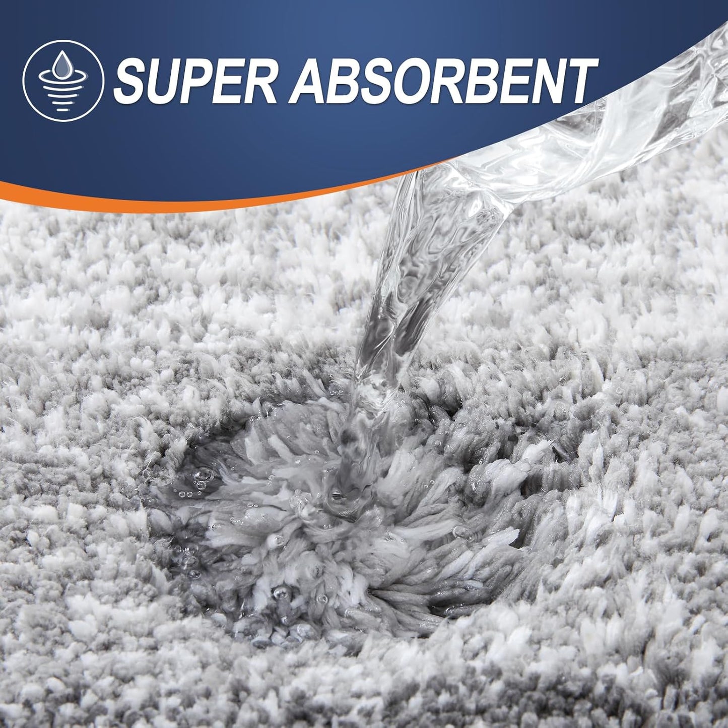 OLANLY Bathroom Runner Rugs 44x24, Extra Soft Absorbent Microfiber Bath Rugs, Rubber Backing, Quick Dry, Washable Bath Mats for Bathroom Floor, Tub and Shower, Home Decor Accessories, Light Grey