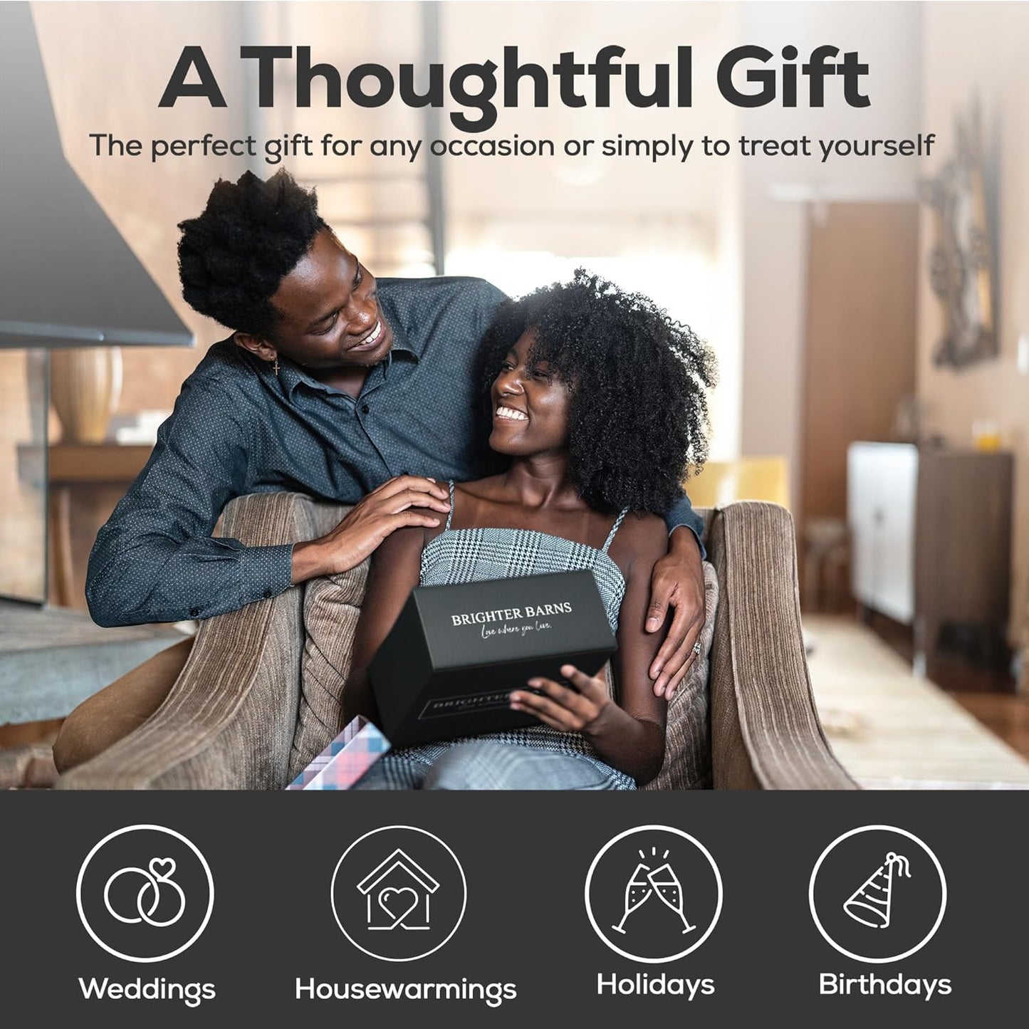 Gold Salt and Pepper Shakers Set with Holder by Brighter Barns - Luxury Kitchen Decor & Accessories - Modern Glass Shakers with Stand & Stainless Steel Lids for Neutral Home, Restaurants (Clear/Gold)