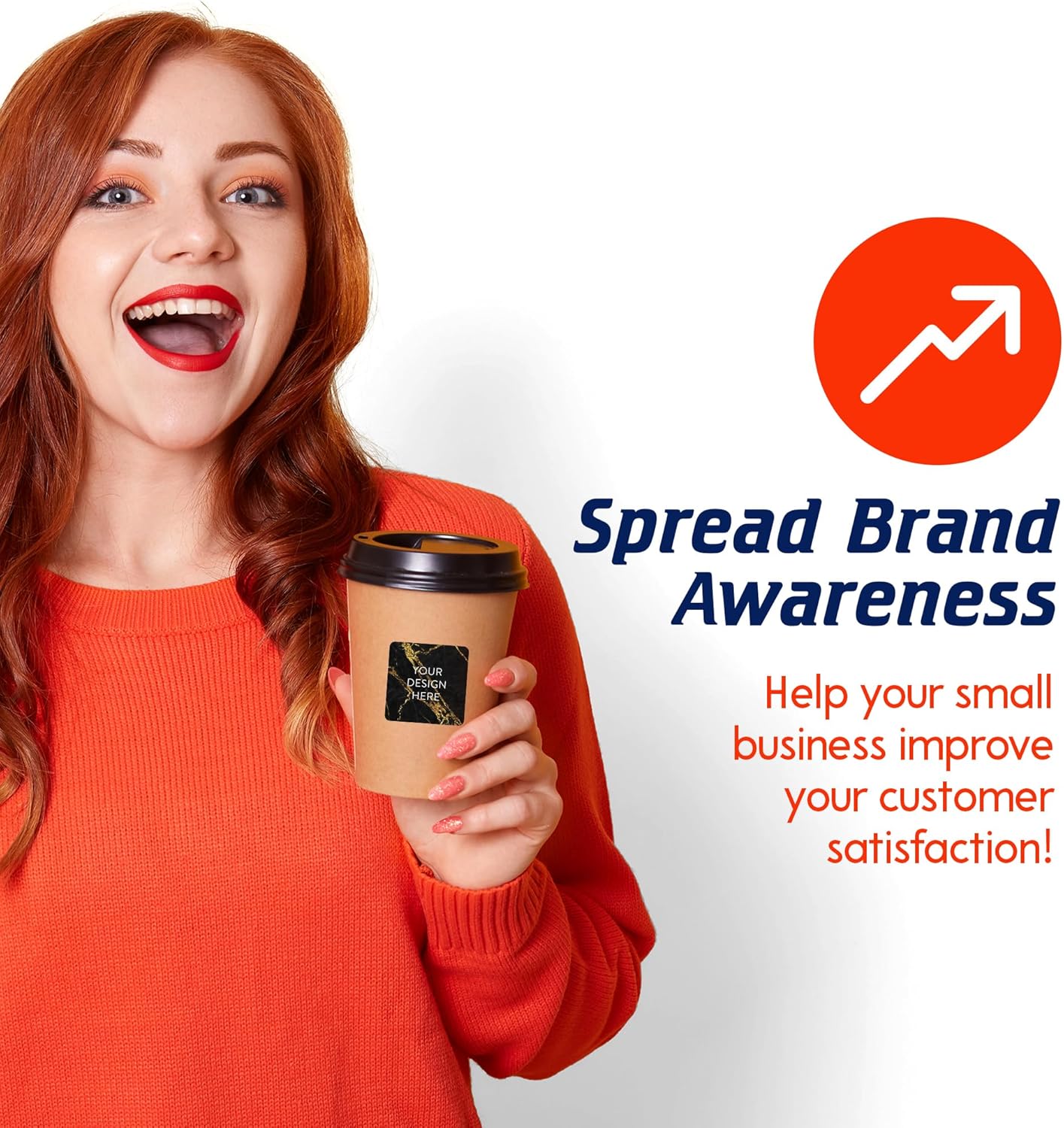 100 Custom Vinyl Stickers - Upload Your own Image, Text, Design, Logo - Personalized Logo Labels for Handmade, Packaging, Bottle, Jars, Candle, Brand Stickers (Black Gold Marble, 1.5x1.5 Square)