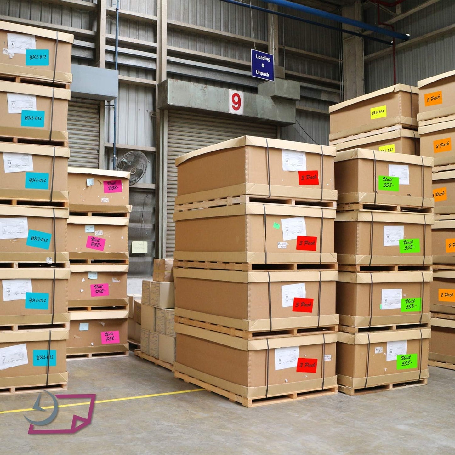 NextDayLabels 500 Rectangle Stickers (3" x 5") - Color Coding Labels Roll - Moving Labels for Boxes, Colored Inventory Stickers for Packing, Organizing, and Storage (Olive)