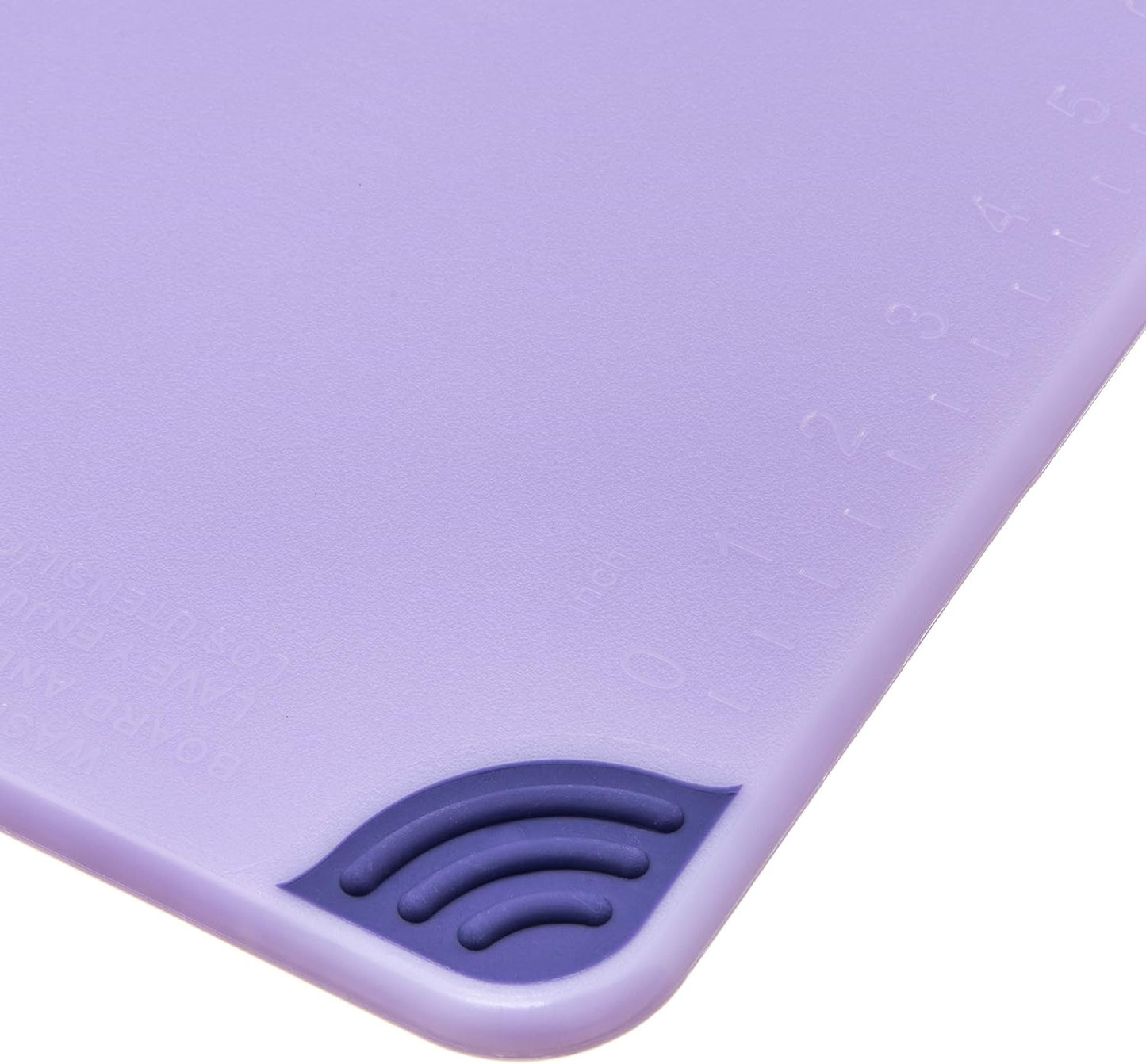 San Jamar Saf-T-Grip Plastic Cutting Board with Safety Hook, 12" x 18" x 0.5", Purple