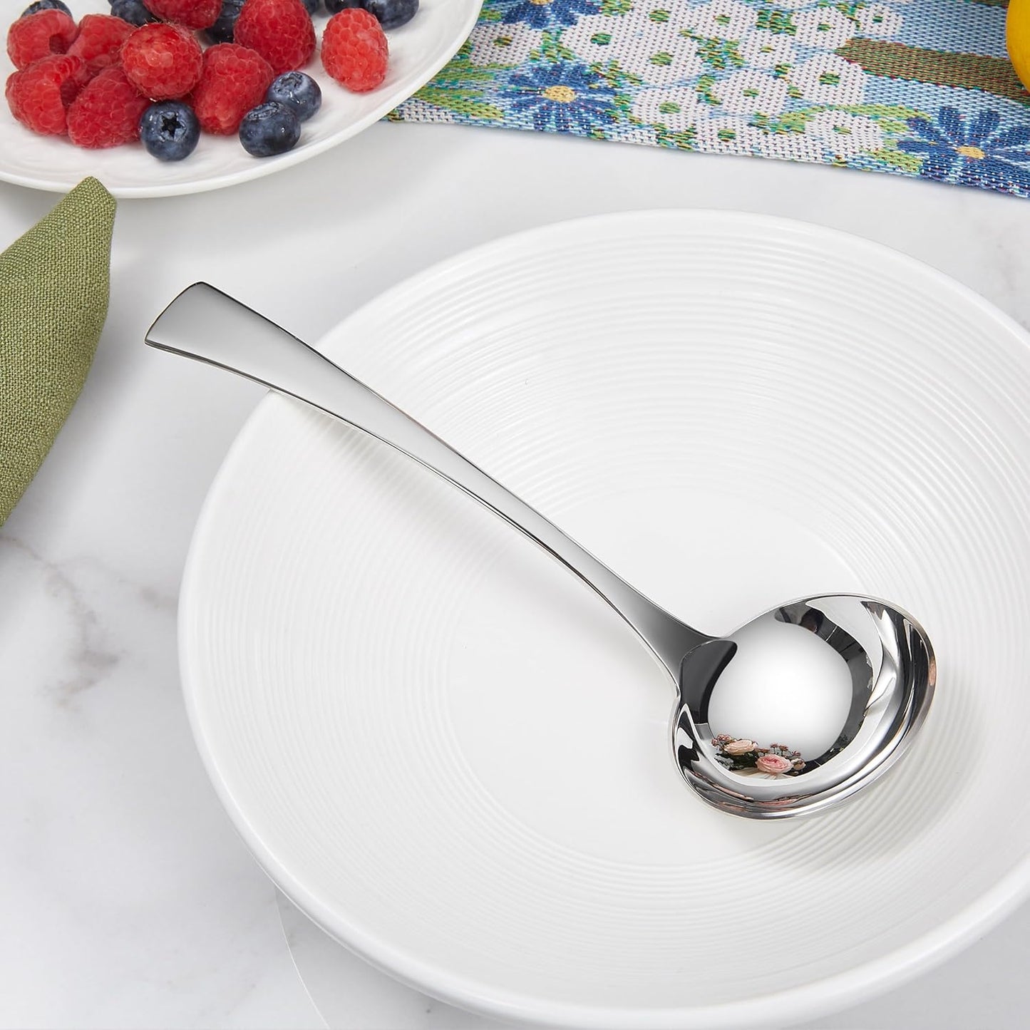 KEAWELL Austin Gravy Ladle, 18/10 Stainless Steel, 7.6 inch, Silver, Dishwasher Safe (2)