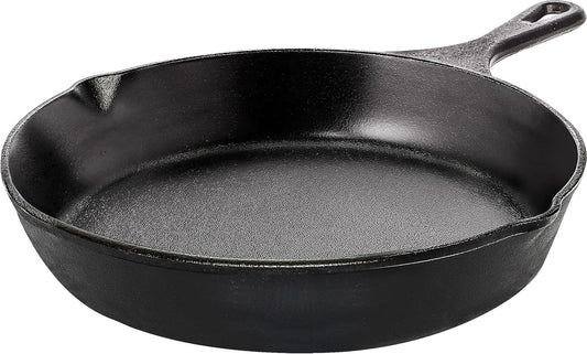 Utopia Kitchen Cast Iron Frying Pan 8 Inch, Cast Iron Chefs Pan, Pre Seasoned Skillet, Safe Grill Cookware for Indoor & Outdoor Use, Black