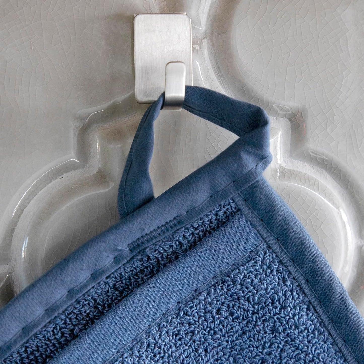 RITZ Terry Pocket Mitt & Hot Pad: Unparalleled Heat Resistant, Durable 100% Cotton,Ergonomically Designed for Optimal Grip, Easy-Care Machine Washable 2-Pack, Federal Blue