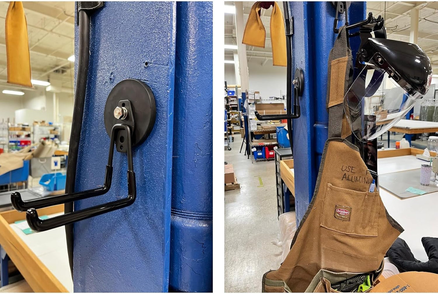 Strong Magnetic Garage Hook,Magnetic Hooks with 3.46" D Round Base - 2Pack, Large Heavy Duty Storage Utility Magnet Hooks Hanging for Metal Cabinet,Pegboard,Garage Shelve,Garden Tools