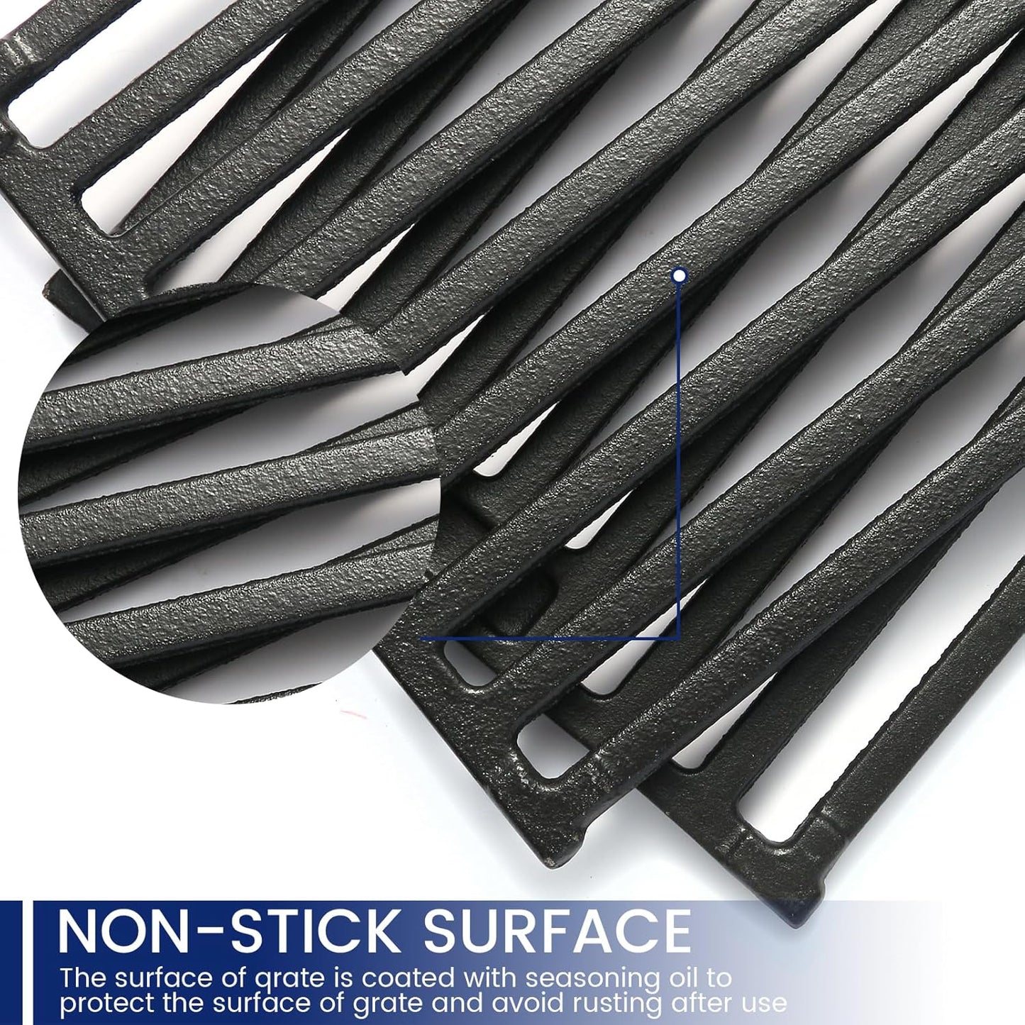 Shengyongh CC7522 (2-Pack) 15 Inch Cast Iron Grates and Griddle Replacement for Weber 7522 7521 Genesis Silver A Spirit 210 Spirit e210 Spirit 500 Parts