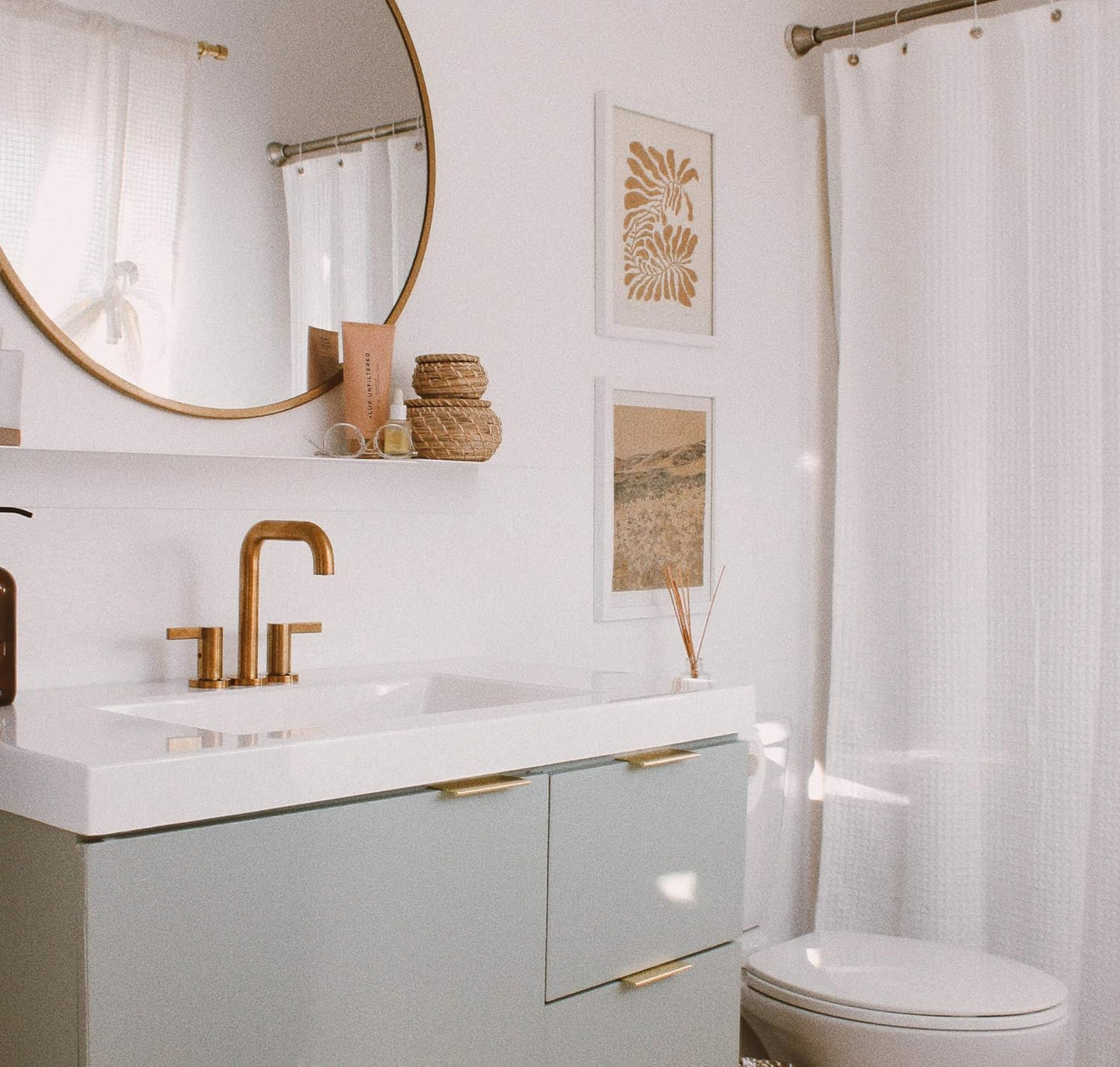 DIY CARTEL Made in The USA - 36 Inch Linear Floating Shelf - Forged Raw Steel - Industrial Heavy Duty Metal Wall Mounted Modern Rustic Shelf (36-inch x 12-inch White)