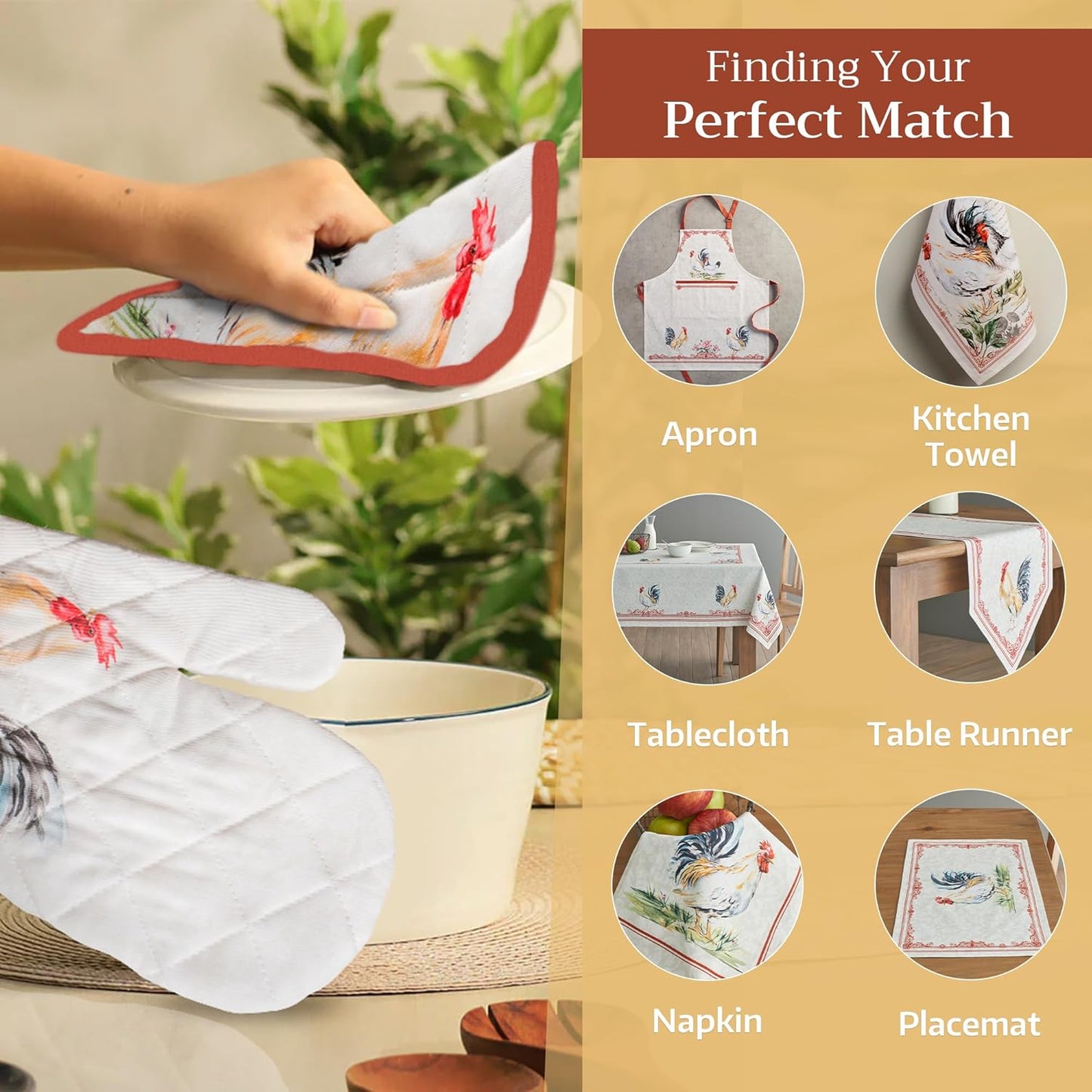 Maison d' Hermine Campagne 100% Cotton Pot Holder, 8 - inch by 8 - inch.