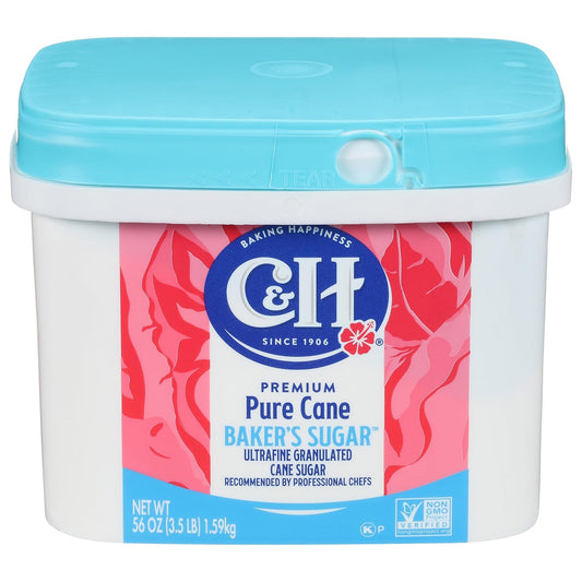 C&H Pure Cane Ultrafine Granulated Baker's Sugar™, 3.5 lb Easy Baking Tub