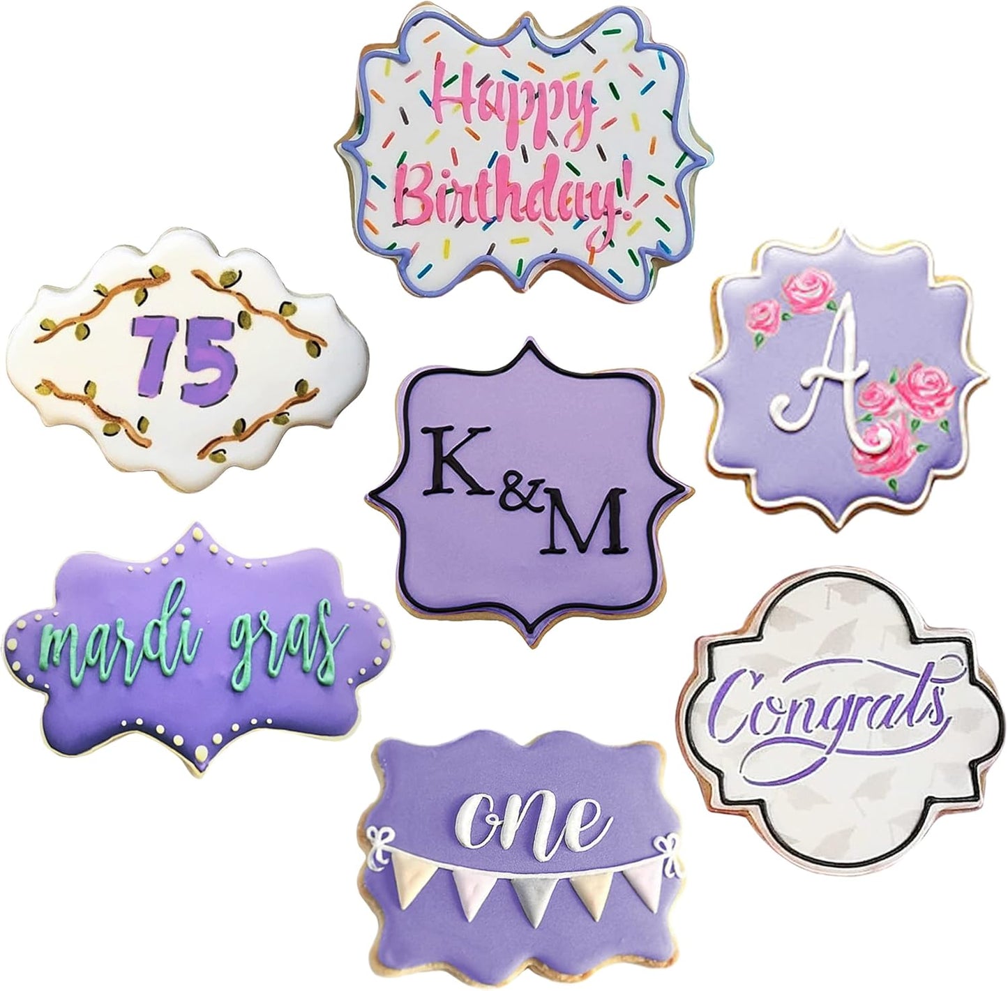 Plaques and Frames Cookie Cutters 7-Pc. Cookie Cutter Set Made in the USA by Ann Clark